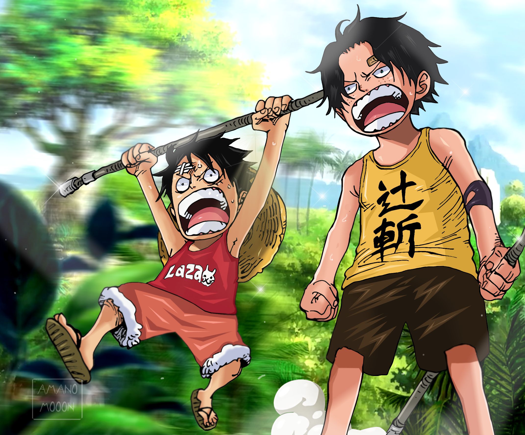 Laden Sie das Animes, Portgas D Ace, One Piece, Affe D Luffy-Bild kostenlos auf Ihren PC-Desktop herunter