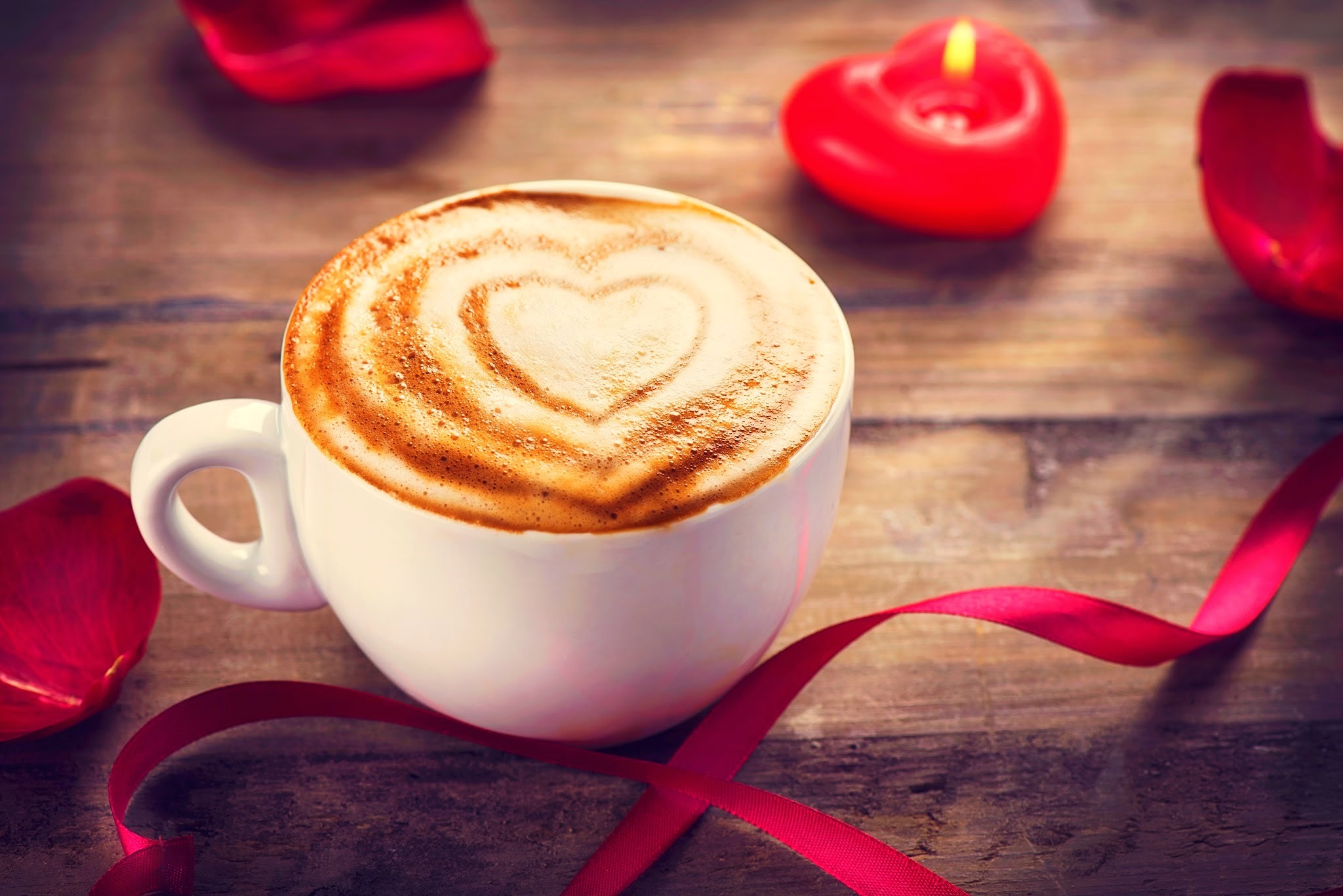 Download mobile wallpaper Food, Coffee, Cup, Ribbon for free.