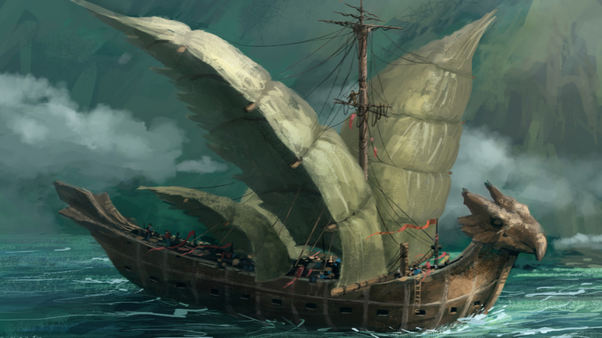 Download mobile wallpaper Fantasy, Ship for free.