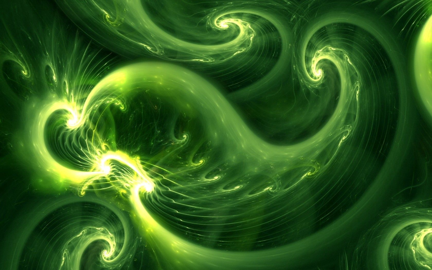abstract, green, divorces, curls Full HD