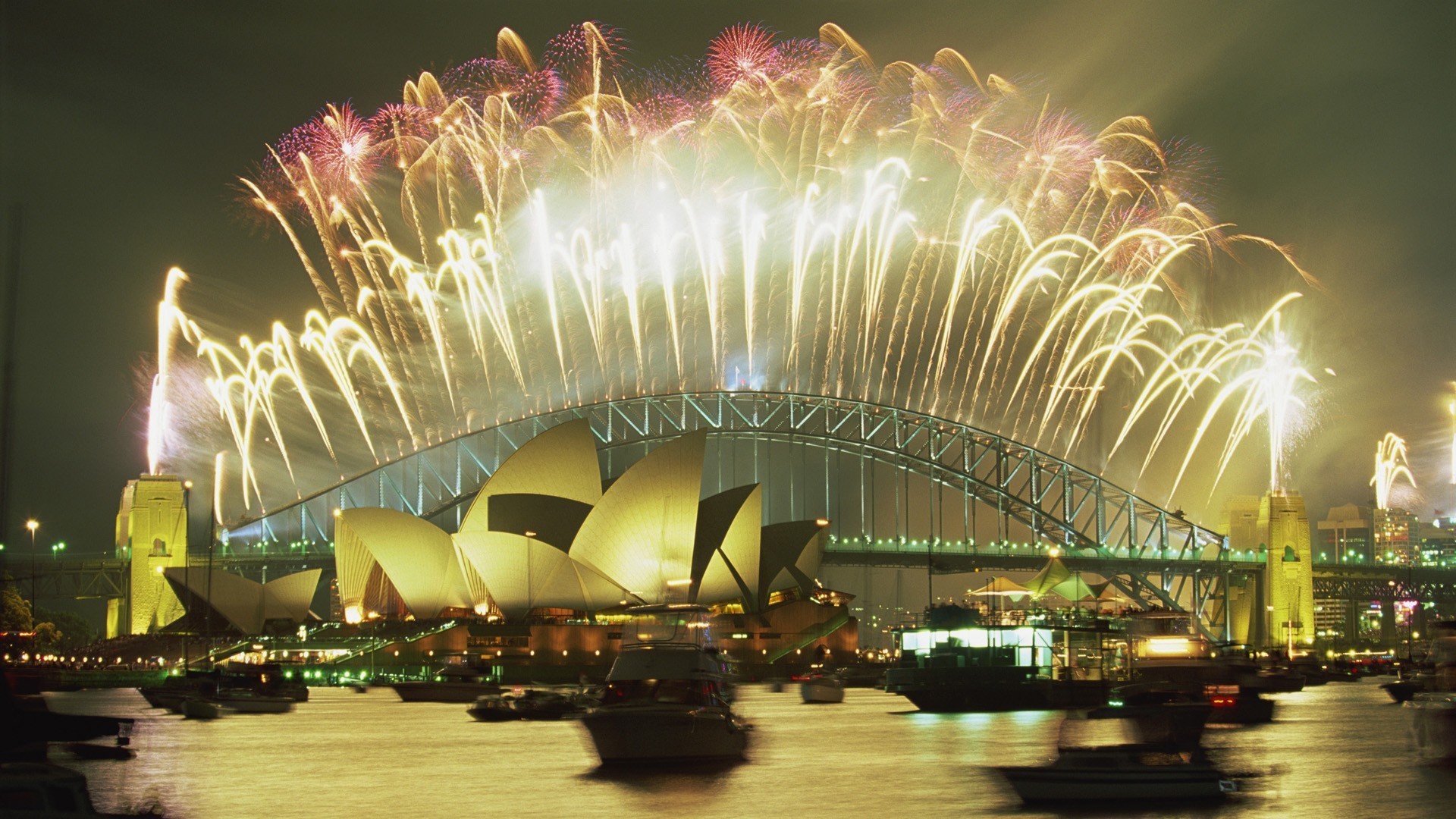 photography, fireworks, australia, sydney harbour bridge, sydney opera house