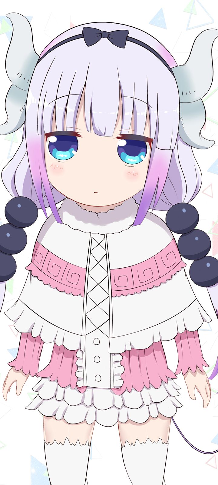 Descarga gratuita de fondo de pantalla para móvil de Ojos Azules, Cuernos, Animado, Cabello Rosado, Kobayashi San Chi No Maid Dragon, Kanna Kamui.