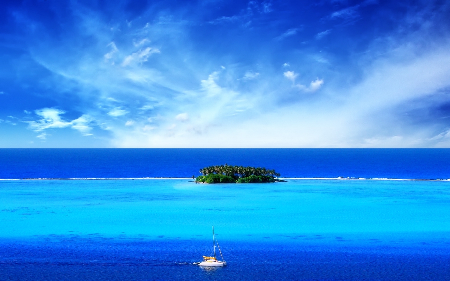 32687 descargar imagen paisaje, mar, yates, azul: fondos de pantalla y protectores de pantalla gratis