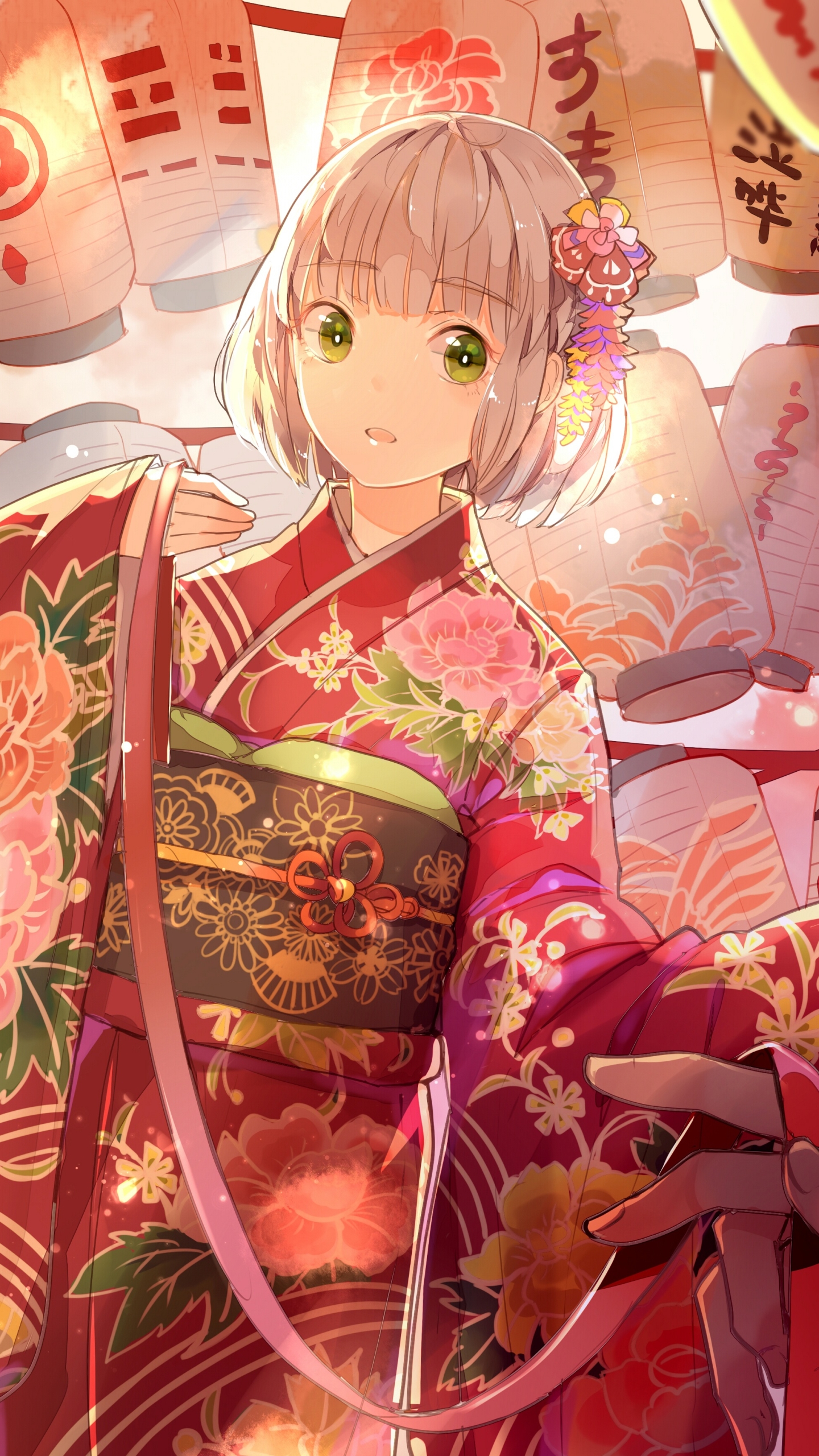 Download mobile wallpaper Anime, Kimono, Original, Festival for free.