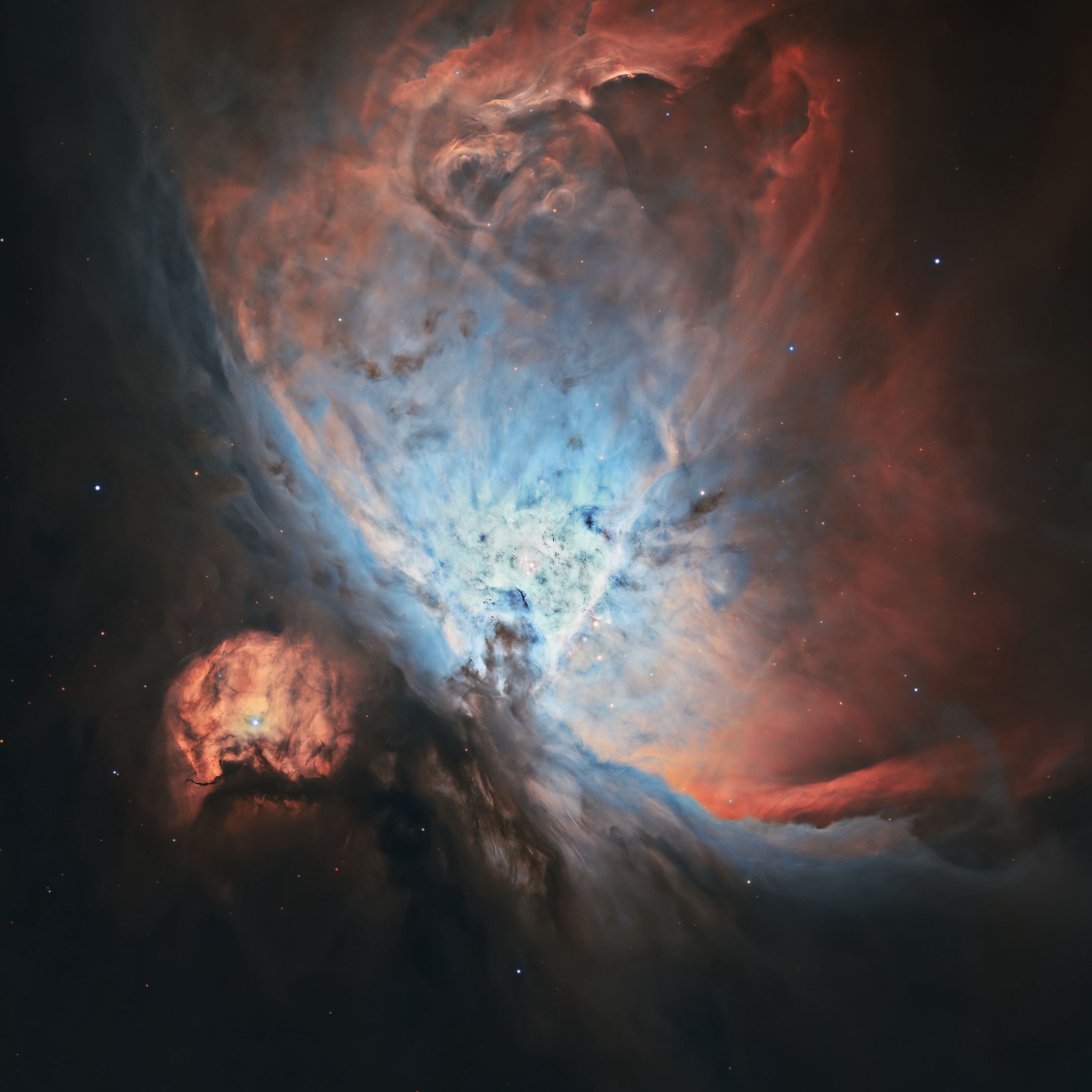 nebula, universe, stars, glow, orion nebula HD wallpaper