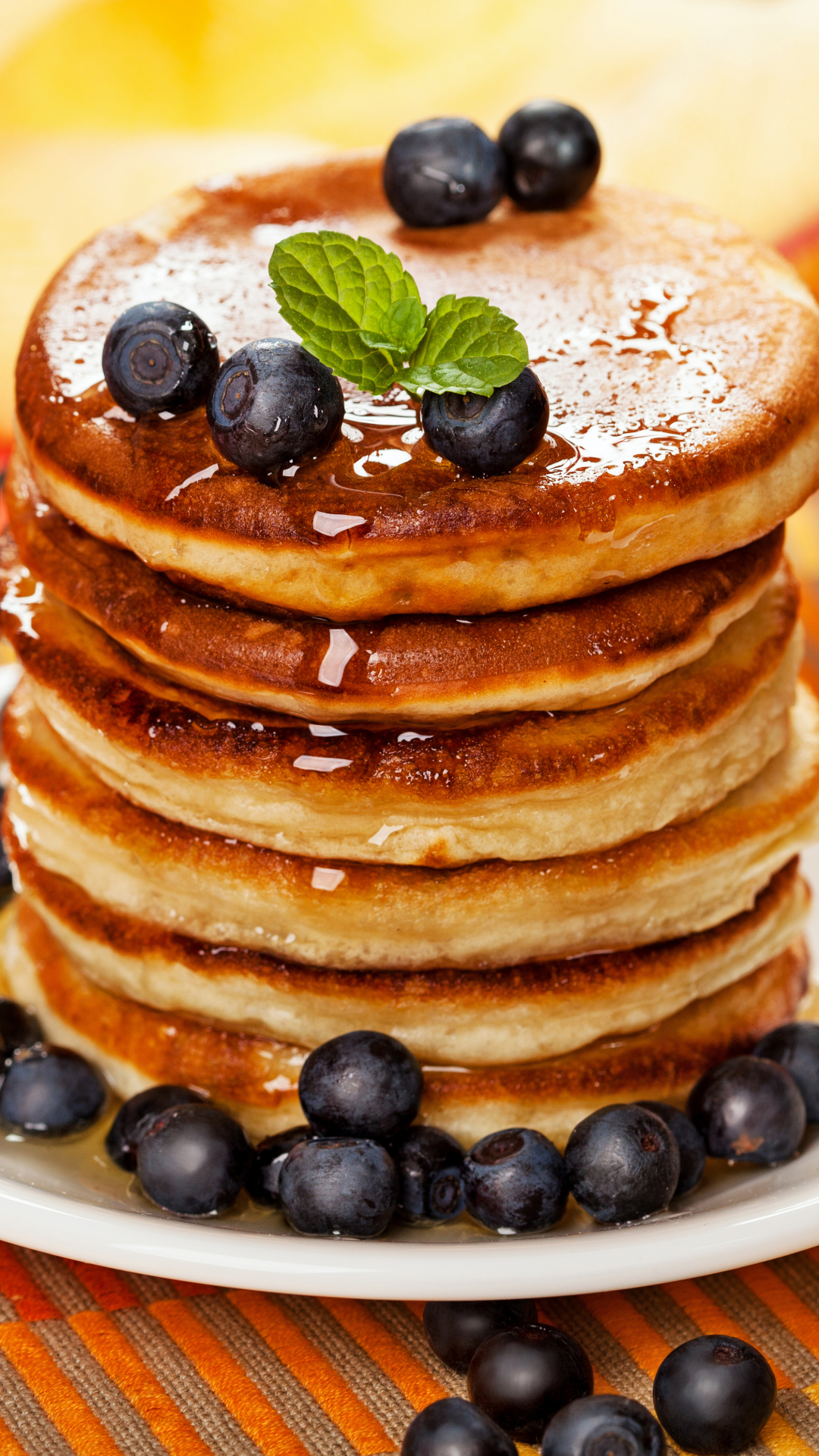Download mobile wallpaper Food, Blueberry, Berry, Breakfast, Pancake for free.