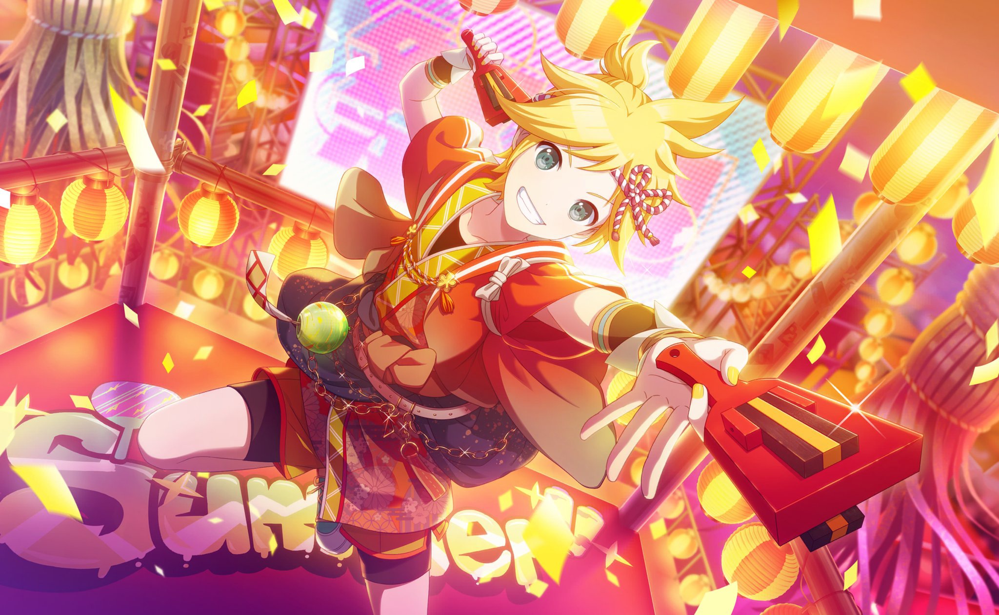 Free download wallpaper Anime, Blonde, Vocaloid, Len Kagamine on your PC desktop