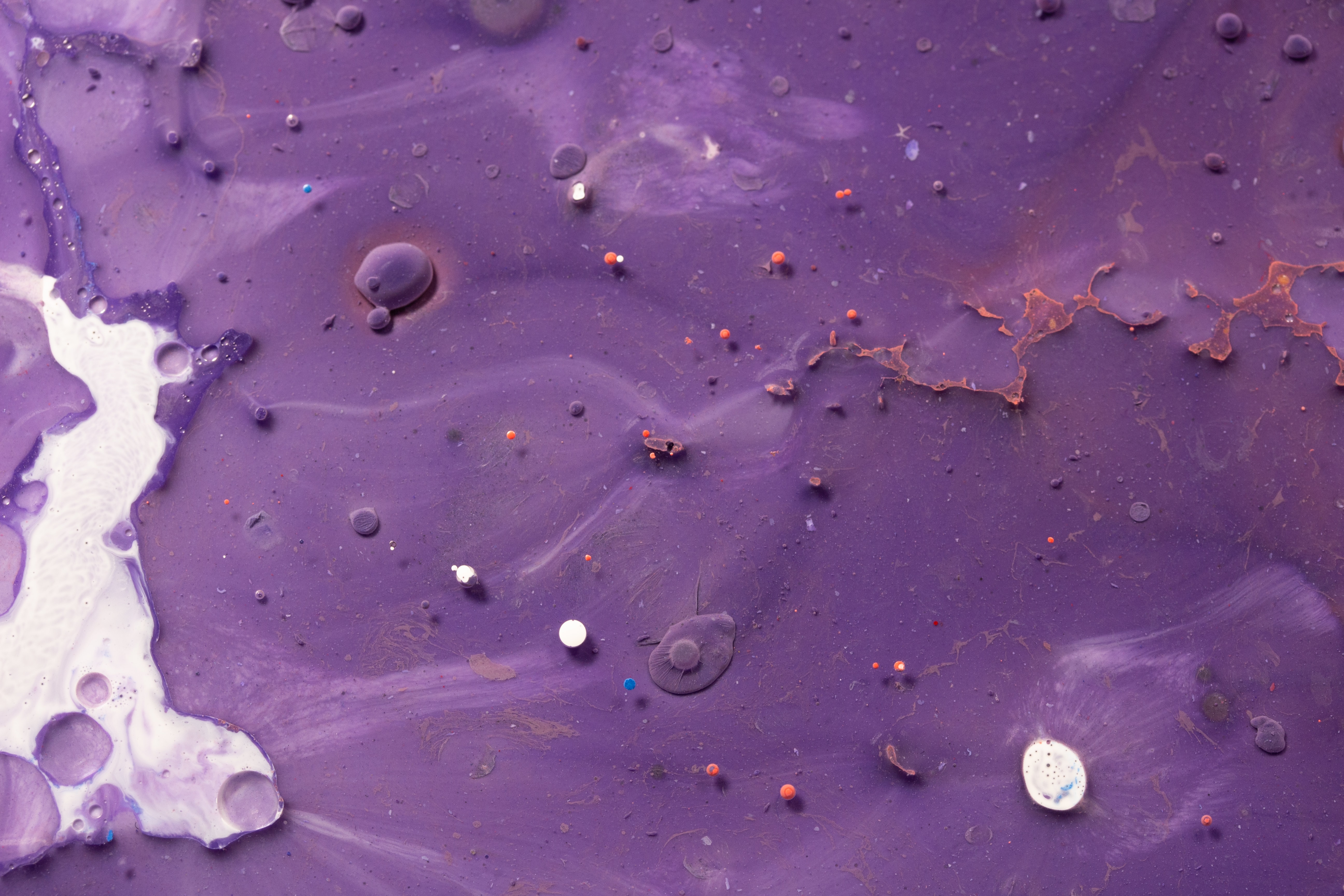 Download mobile wallpaper Drops, Paint, Violet, Liquid, Abstract, Purple for free.