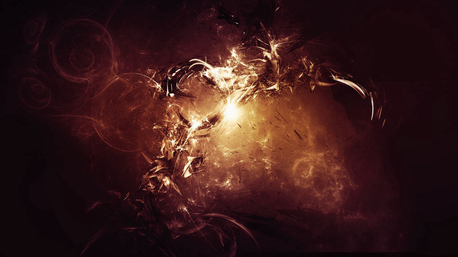 Download mobile wallpaper Explosion, Circles, Shine, Fire, Light, Abstract for free.