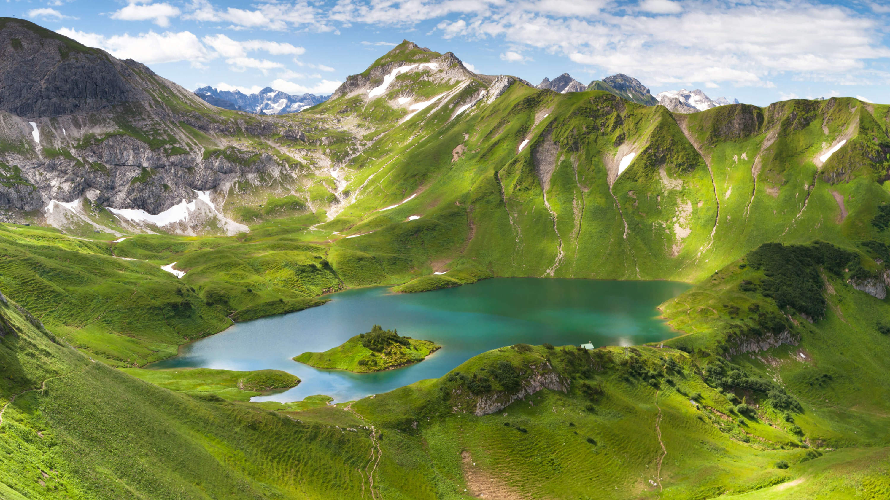 Скачать обои бесплатно Озера, Гора, Озеро, Германия, Бавария, Земля/природа картинка на рабочий стол ПК