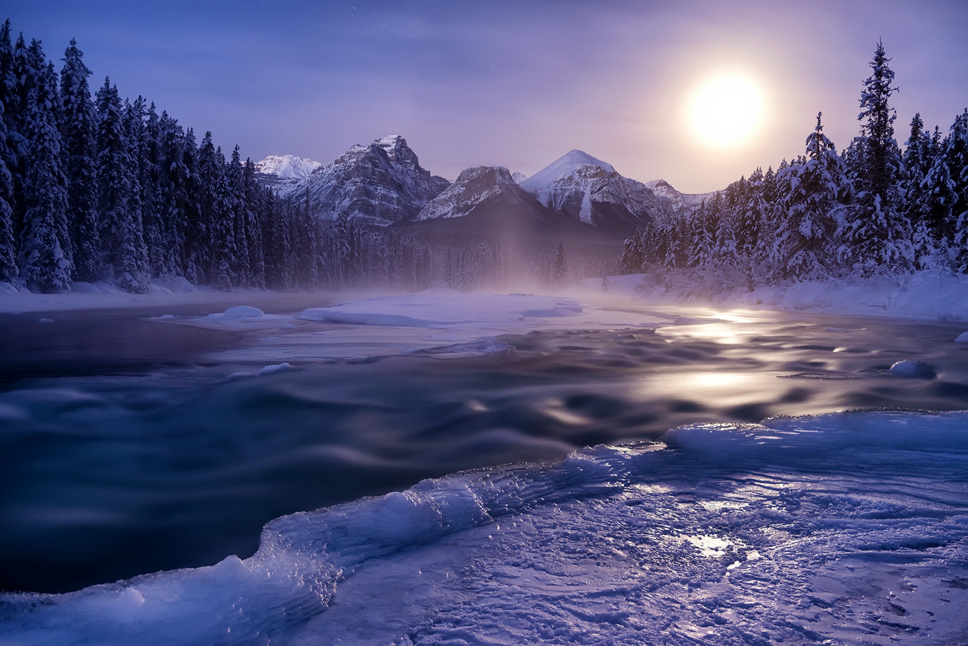 Descarga gratis la imagen Invierno, Nieve, Rio, Bosque, Árbol, Tierra/naturaleza en el escritorio de tu PC