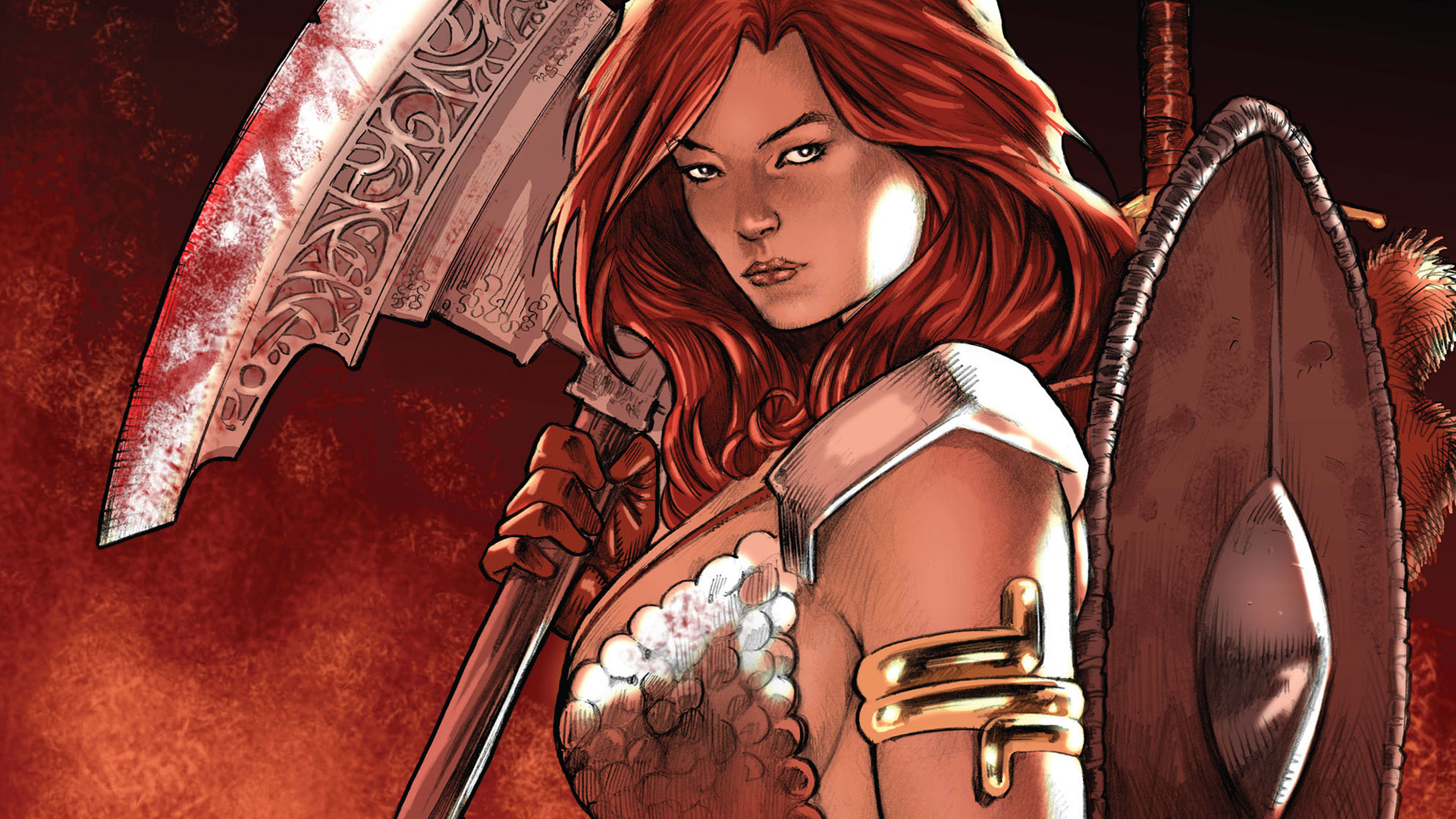 Free download wallpaper Comics, Red Sonja on your PC desktop