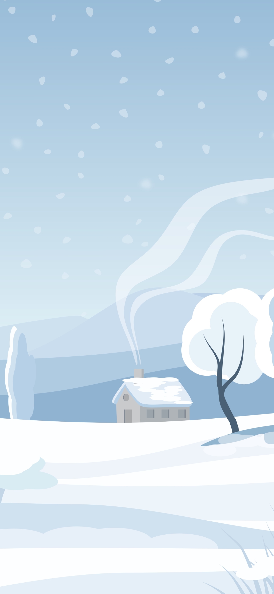 Скачать картинку Пейзаж, Зима, Снег, Ландшафт, Художественные в телефон бесплатно.