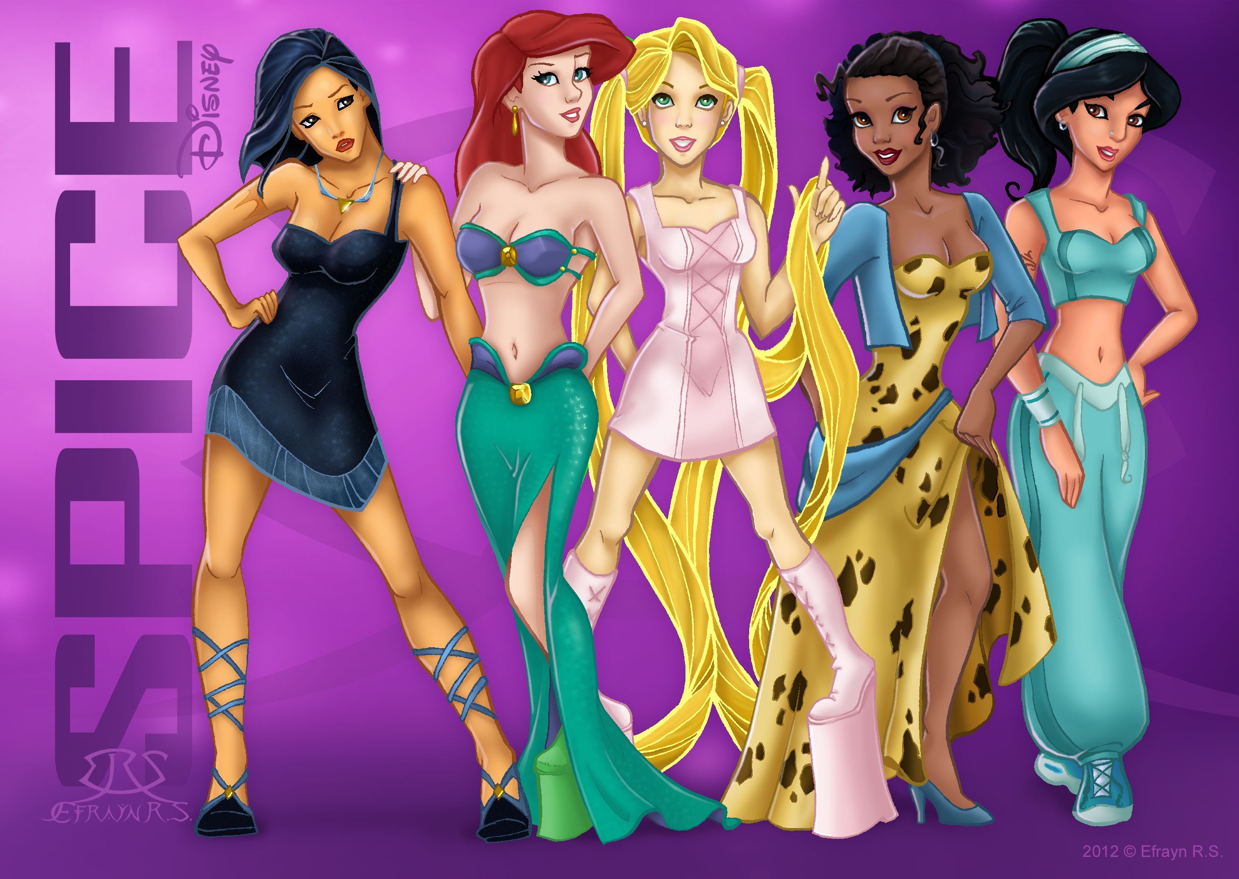 movie, crossover, ariel (the little mermaid), pocahontas, princess jasmine, rapunzel, tiana (the princess and the frog)