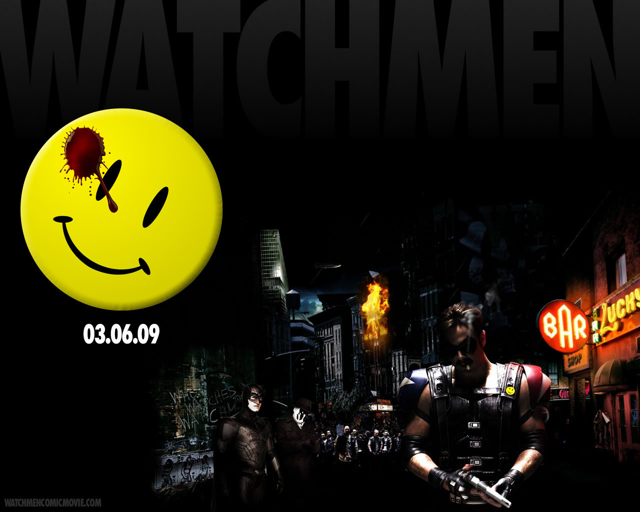 1490214 télécharger l'image film, watchmen : les gardiens, hibou de nuit, le comédien (watchmen) - fonds d'écran et économiseurs d'écran gratuits