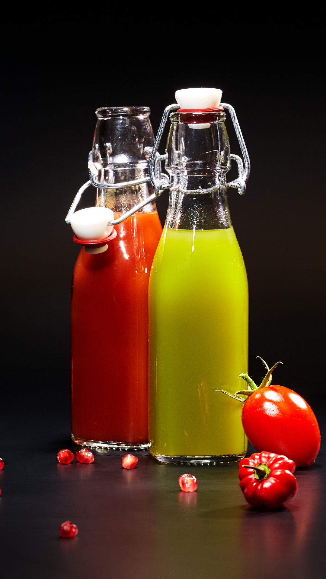 Download mobile wallpaper Food, Bottle, Tomato, Juice for free.