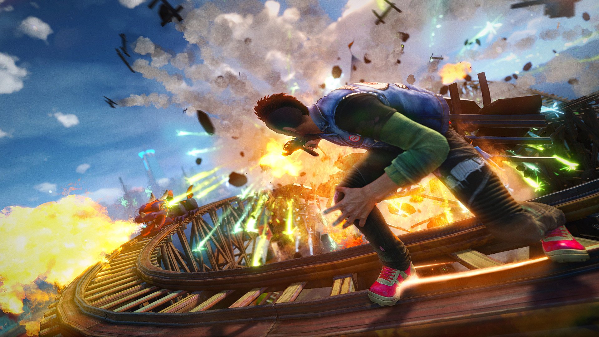 Handy-Wallpaper Computerspiele, Sunset Overdrive kostenlos herunterladen.