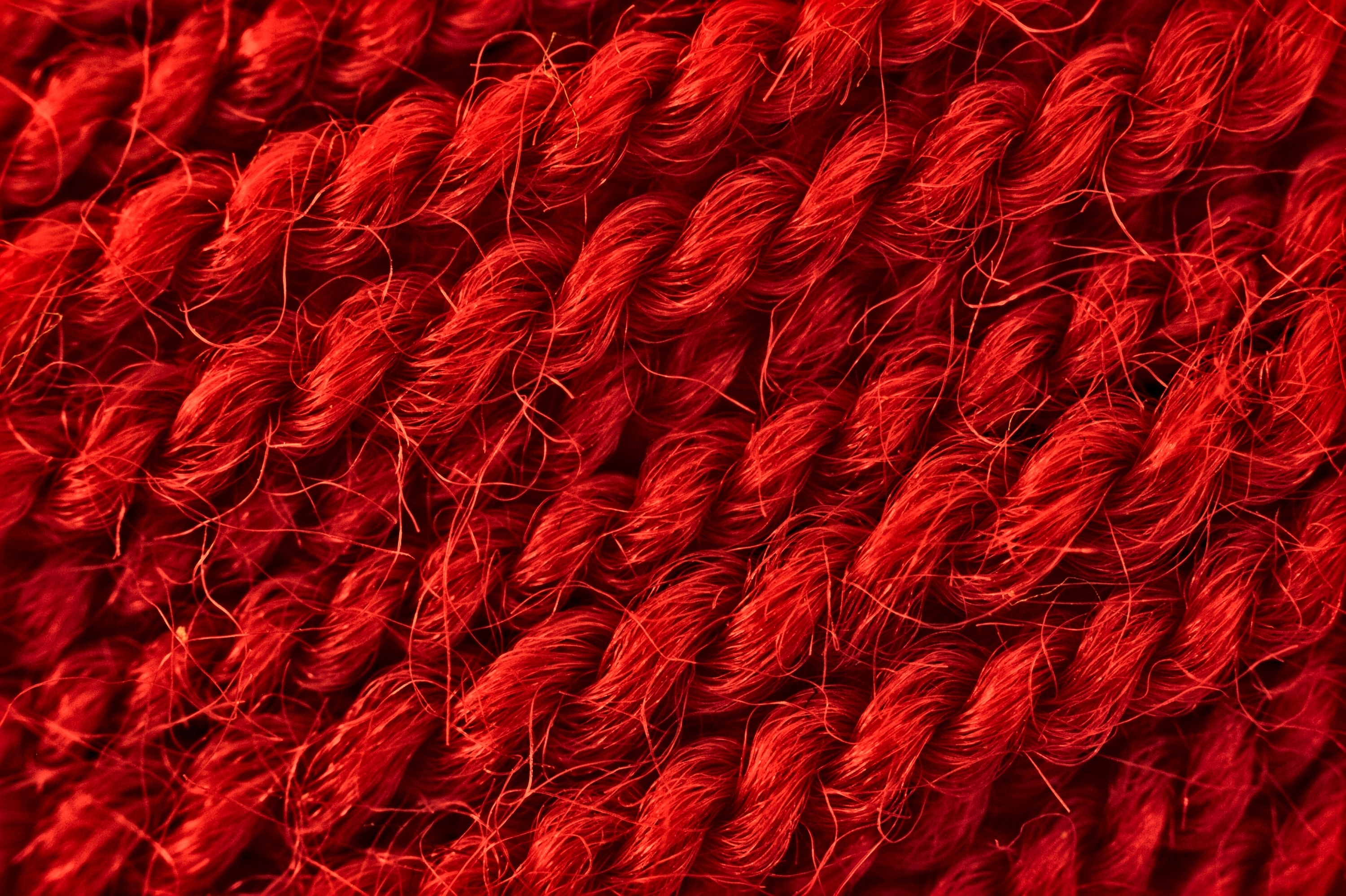 man made, rope, close up, red