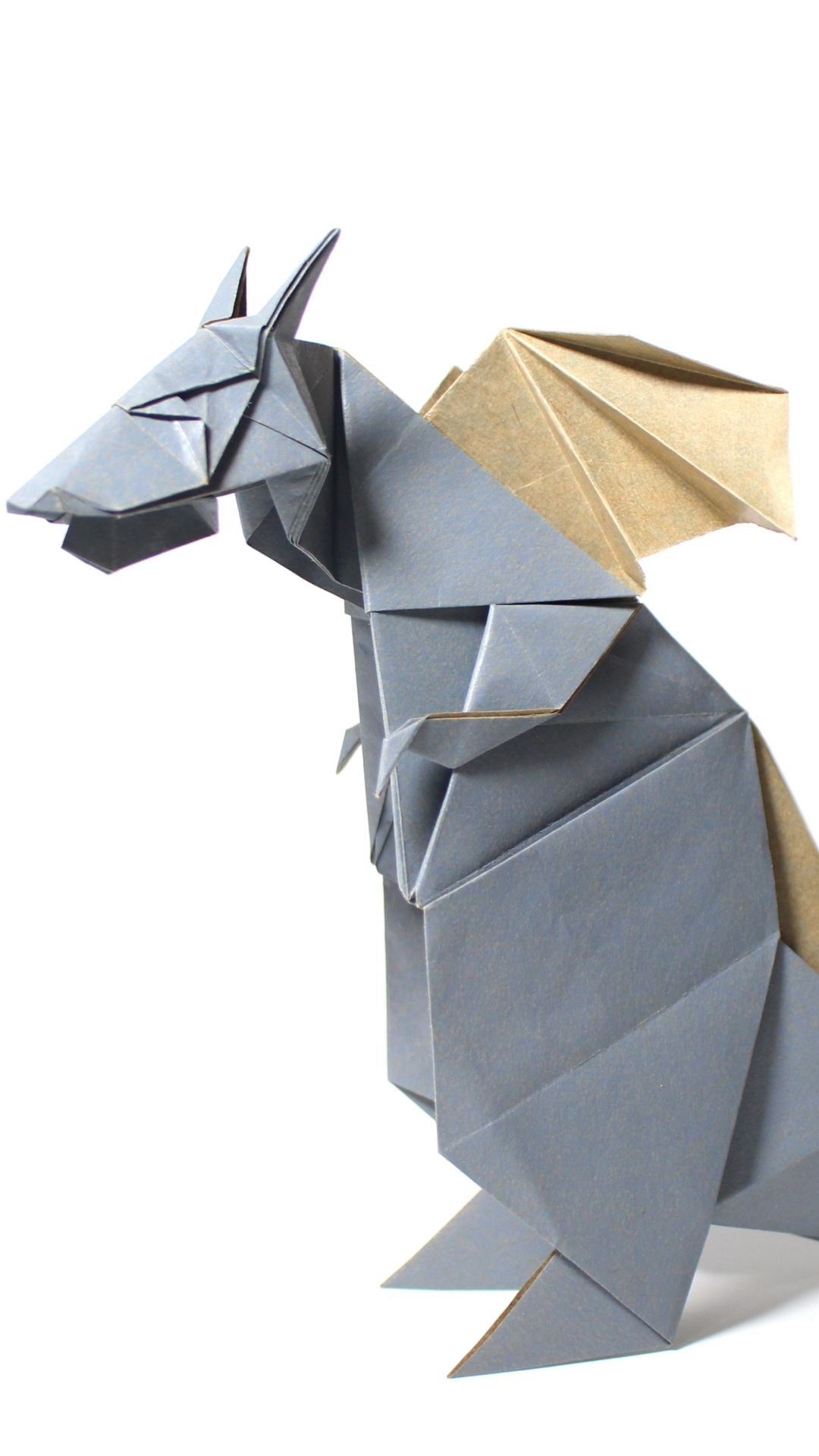 Download mobile wallpaper Dragon, Origami, Man Made for free.