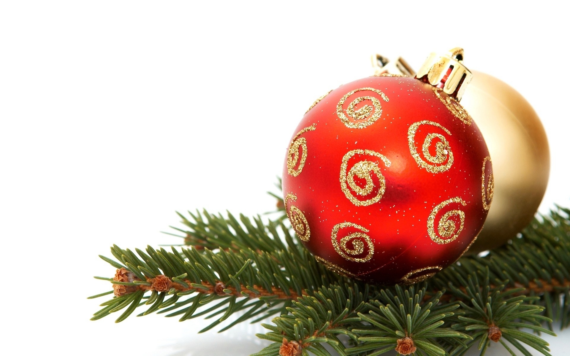 Téléchargez des papiers peints mobile Noël, Vacances, Babiole, Décoration, Doré gratuitement.