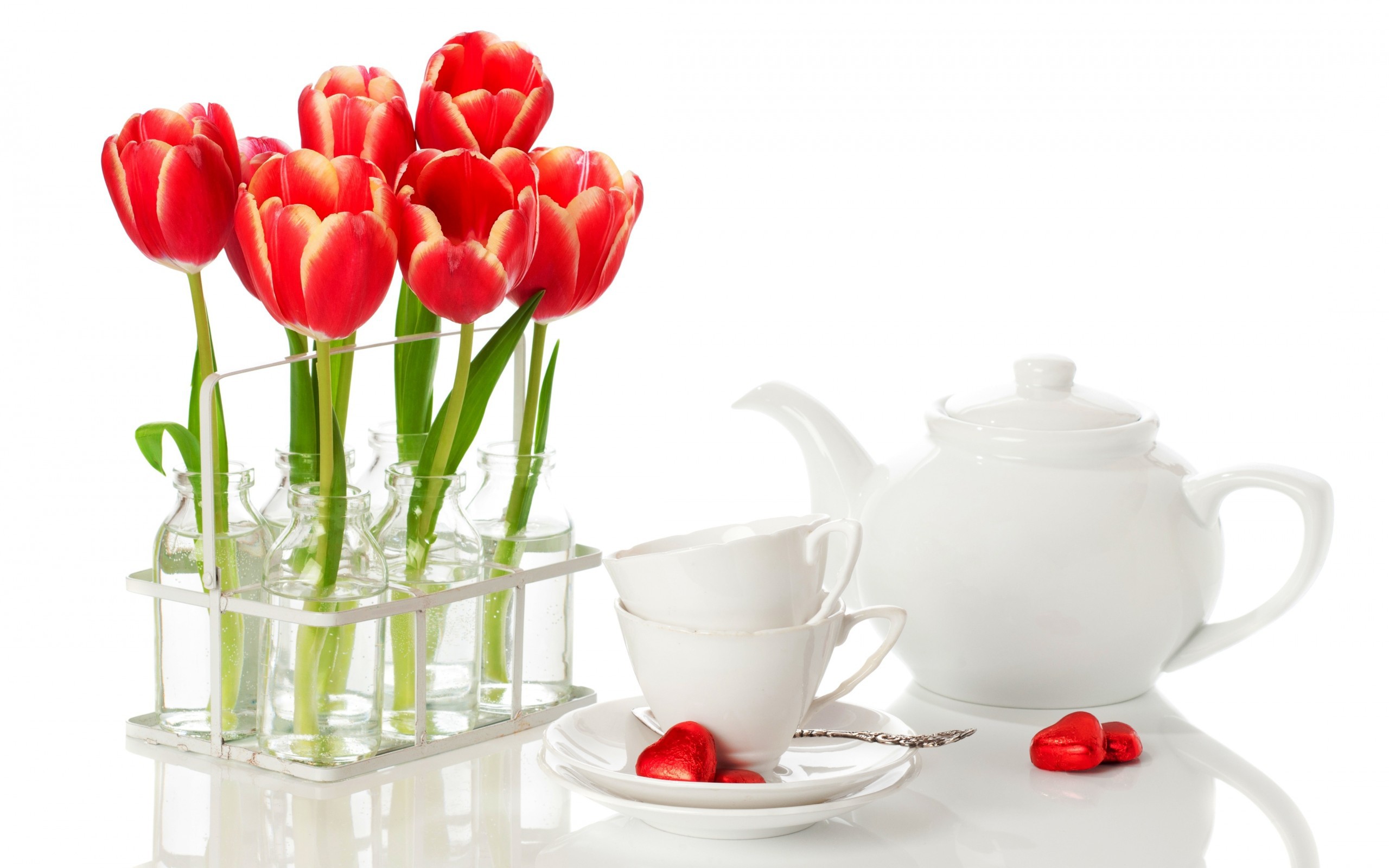 PC Wallpapers tulips, plants, flowers, background, bouquets