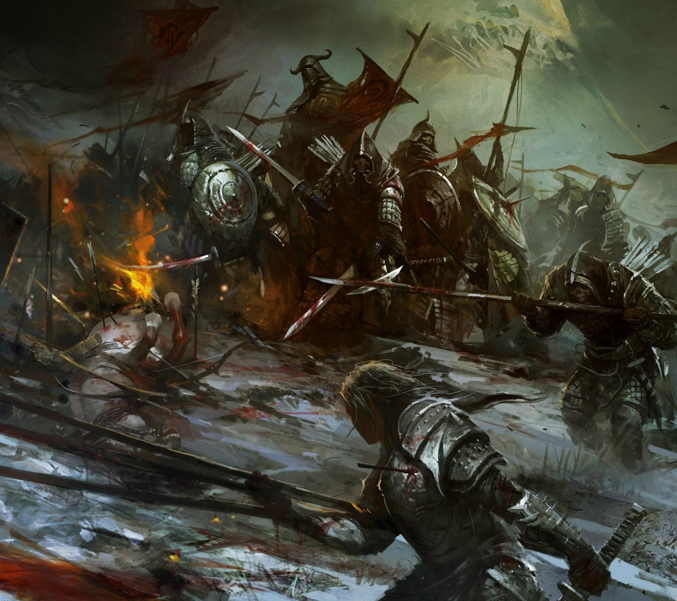 Download mobile wallpaper Fantasy, Death, Weapon, Dark, Warrior, Fight, Battle, Sword for free.