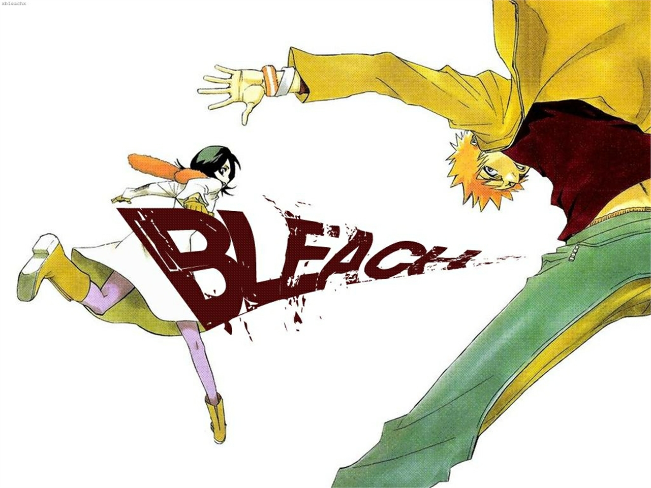 Download mobile wallpaper Rukia Kuchiki, Bleach, Ichigo Kurosaki, Anime for free.