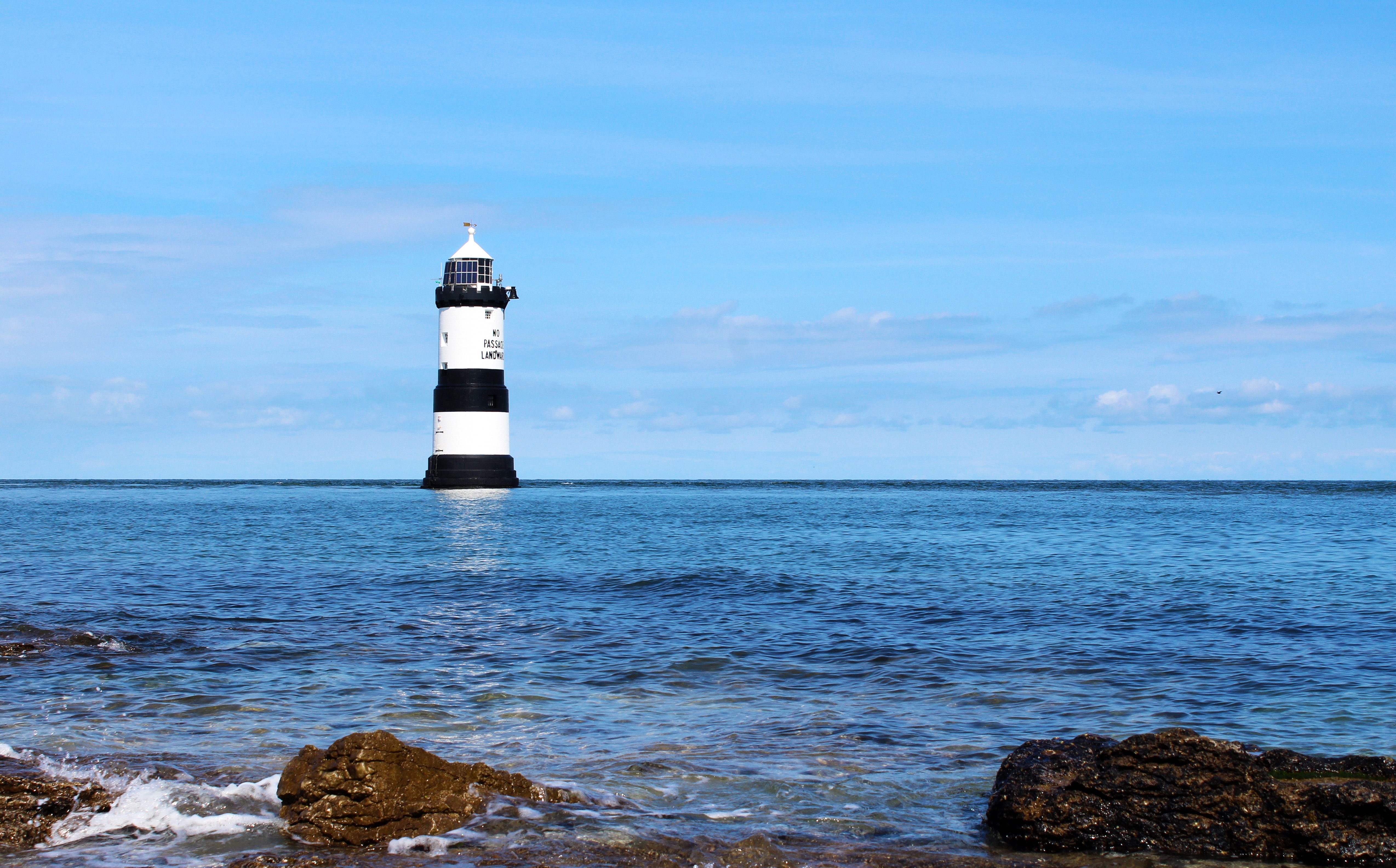 Free download wallpaper Sky, Lighthouse, Nature, Sea on your PC desktop