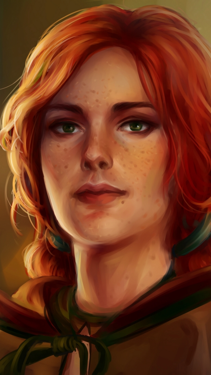 Download mobile wallpaper Redhead, Face, Green Eyes, Video Game, The Witcher, Triss Merigold, The Witcher 3: Wild Hunt for free.