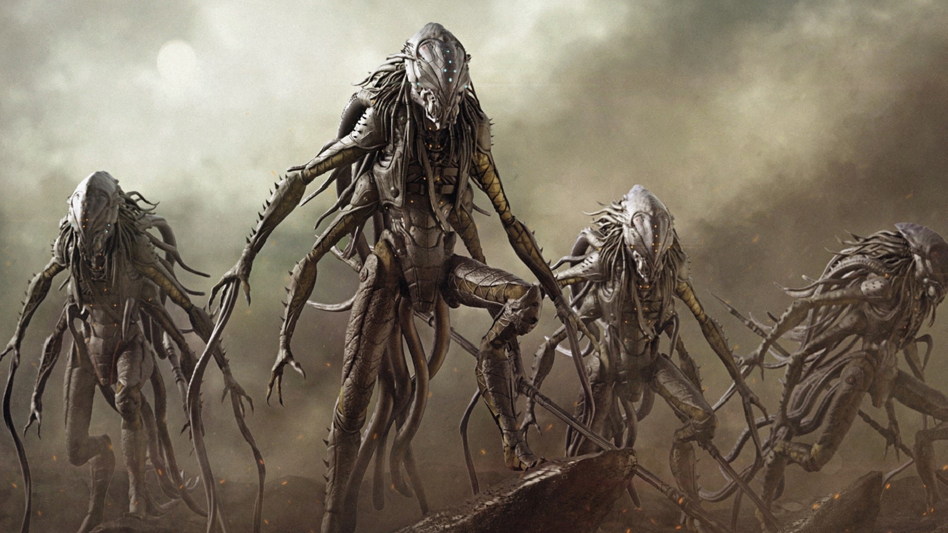 Download mobile wallpaper Alien, War, Robot, Creature, Sci Fi for free.