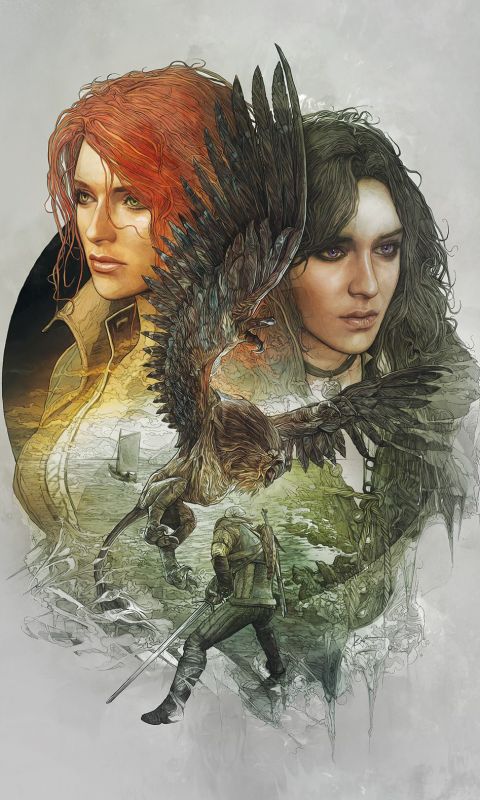 Handy-Wallpaper Computerspiele, Der Hexer, Triss Merigold, The Witcher 3: Wild Hunt, Yennefer Von Vengerberg kostenlos herunterladen.