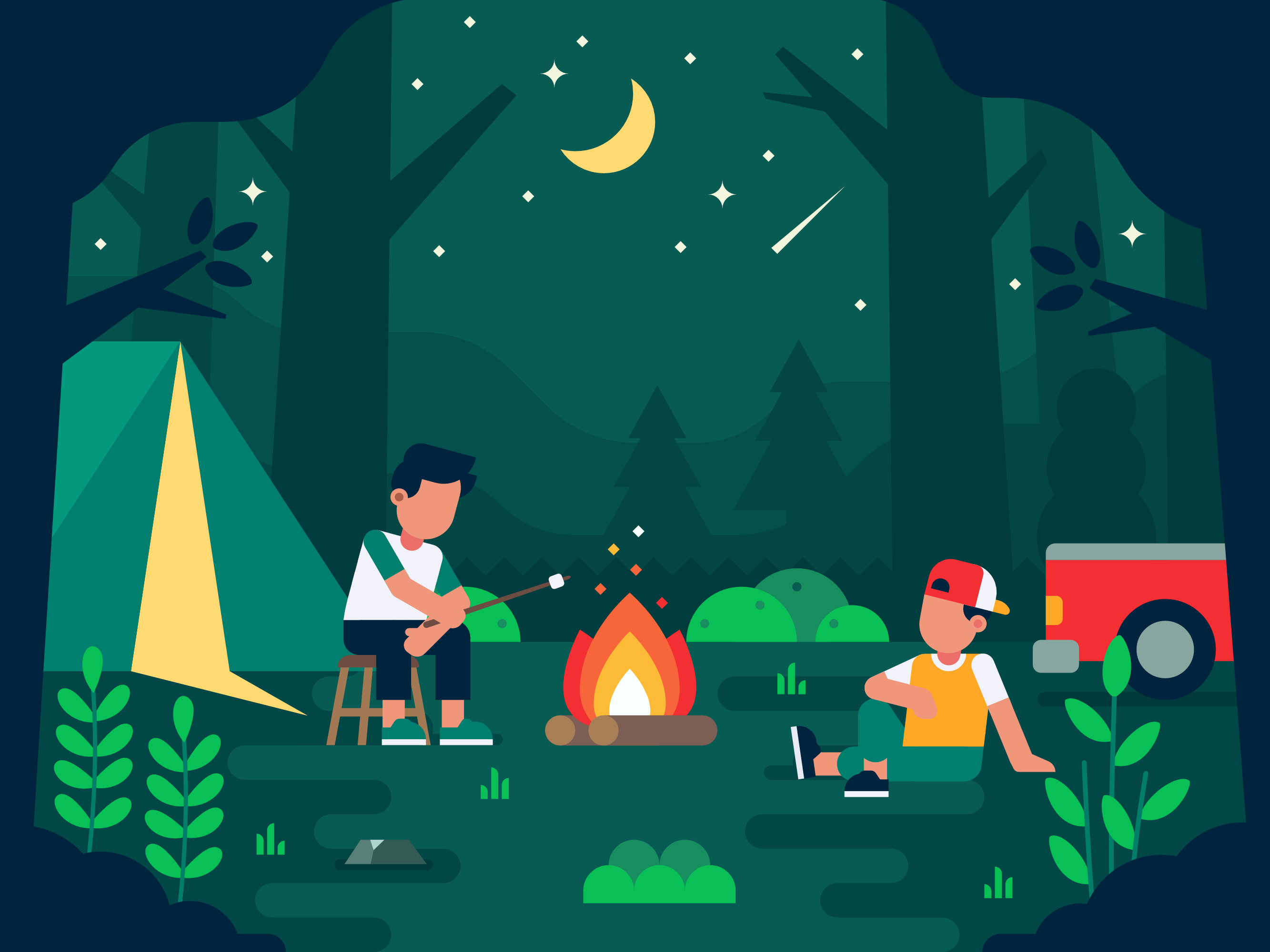 Laden Sie das Camping, Künstlerisch-Bild kostenlos auf Ihren PC-Desktop herunter