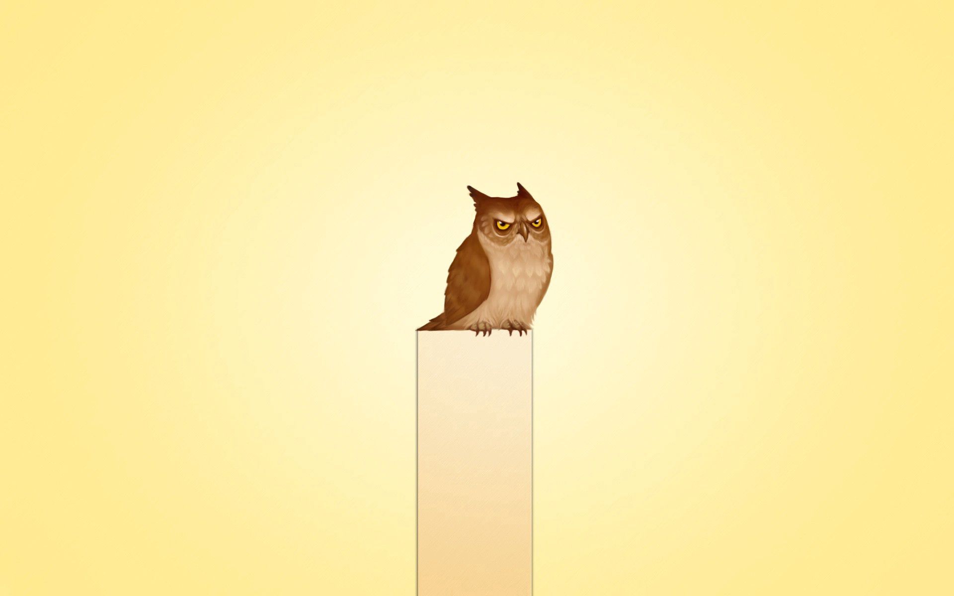 Download mobile wallpaper Drawing, Post, Pillar, Opinion, Sight, Picture, Owl, Vector for free.