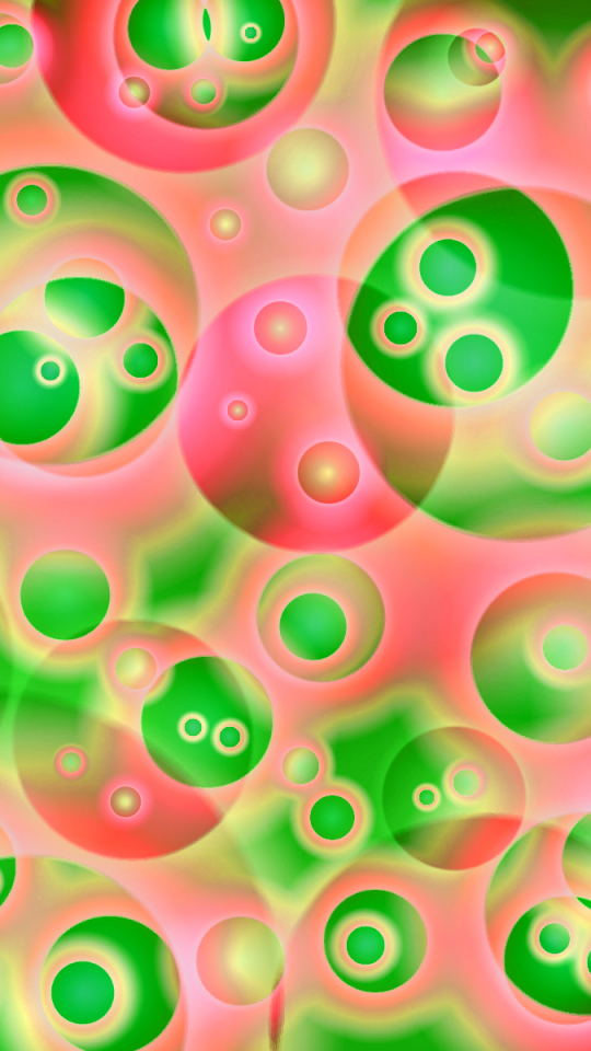 Скачать картинку Розовый, Зеленый, Круг, Пузырь, Абстрактные, Пинк в телефон бесплатно.