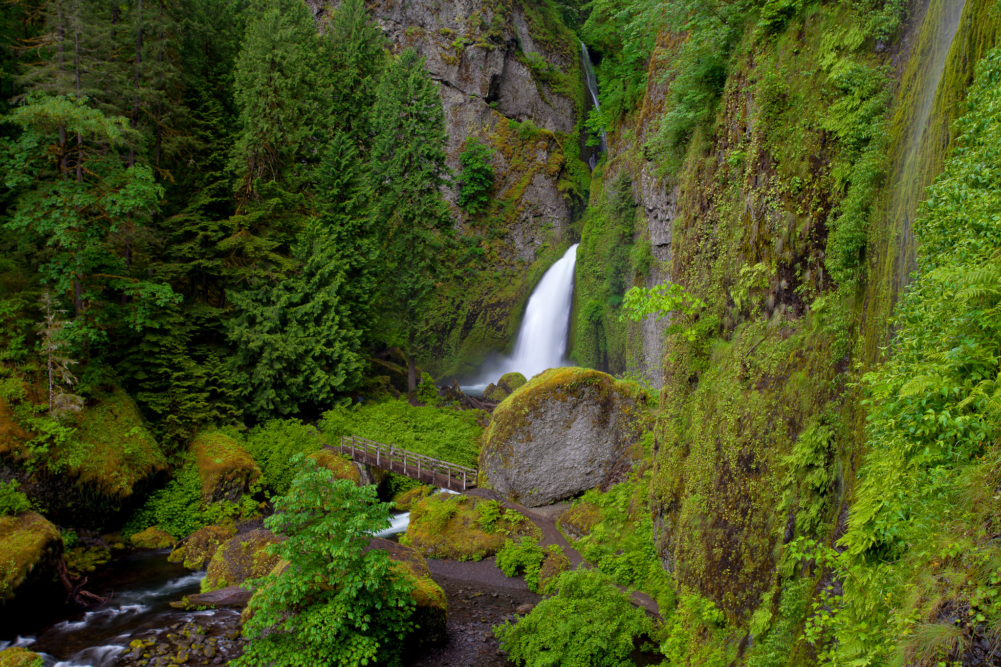 154846壁紙のダウンロード自然, 草, 滝, 標高, オレゴン州, ワクレラ滝, ワクララ滝-スクリーンセーバーと写真を無料で