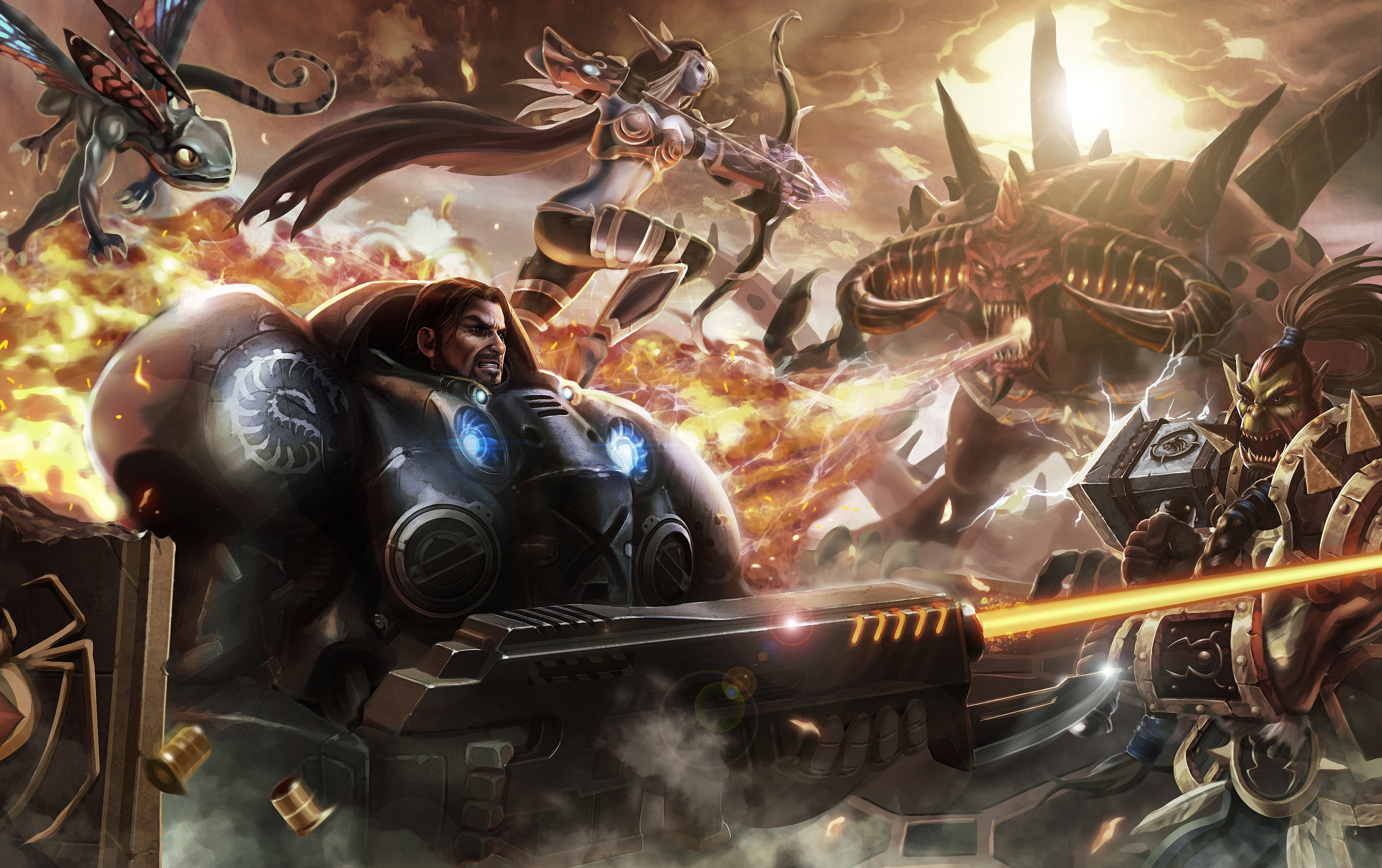 video game, heroes of the storm, diablo, jim raynor, sylvanas windrunner, thrall (world of warcraft)