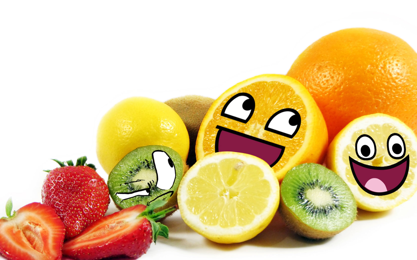 Full HD Wallpaper humor, smiley, fruit, orange (color)