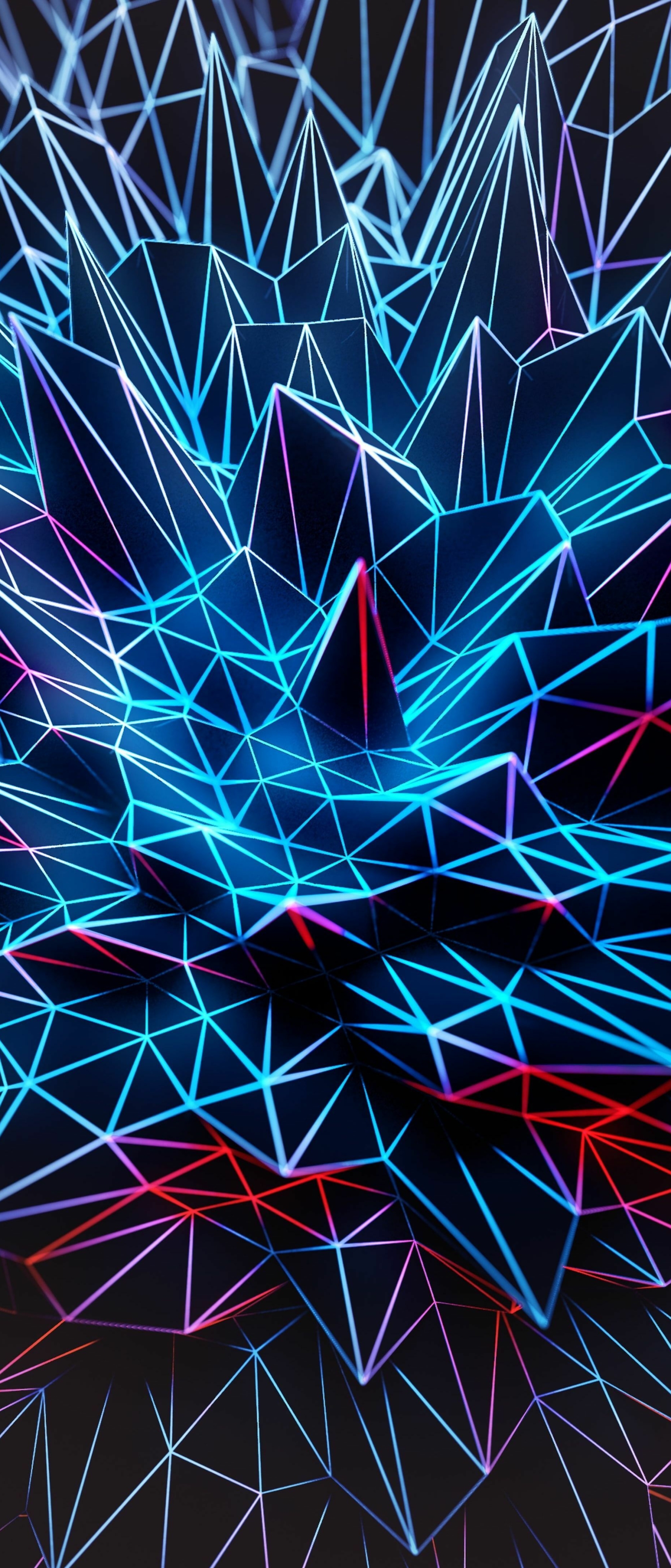 Download mobile wallpaper Abstract, Light, Triangle for free.