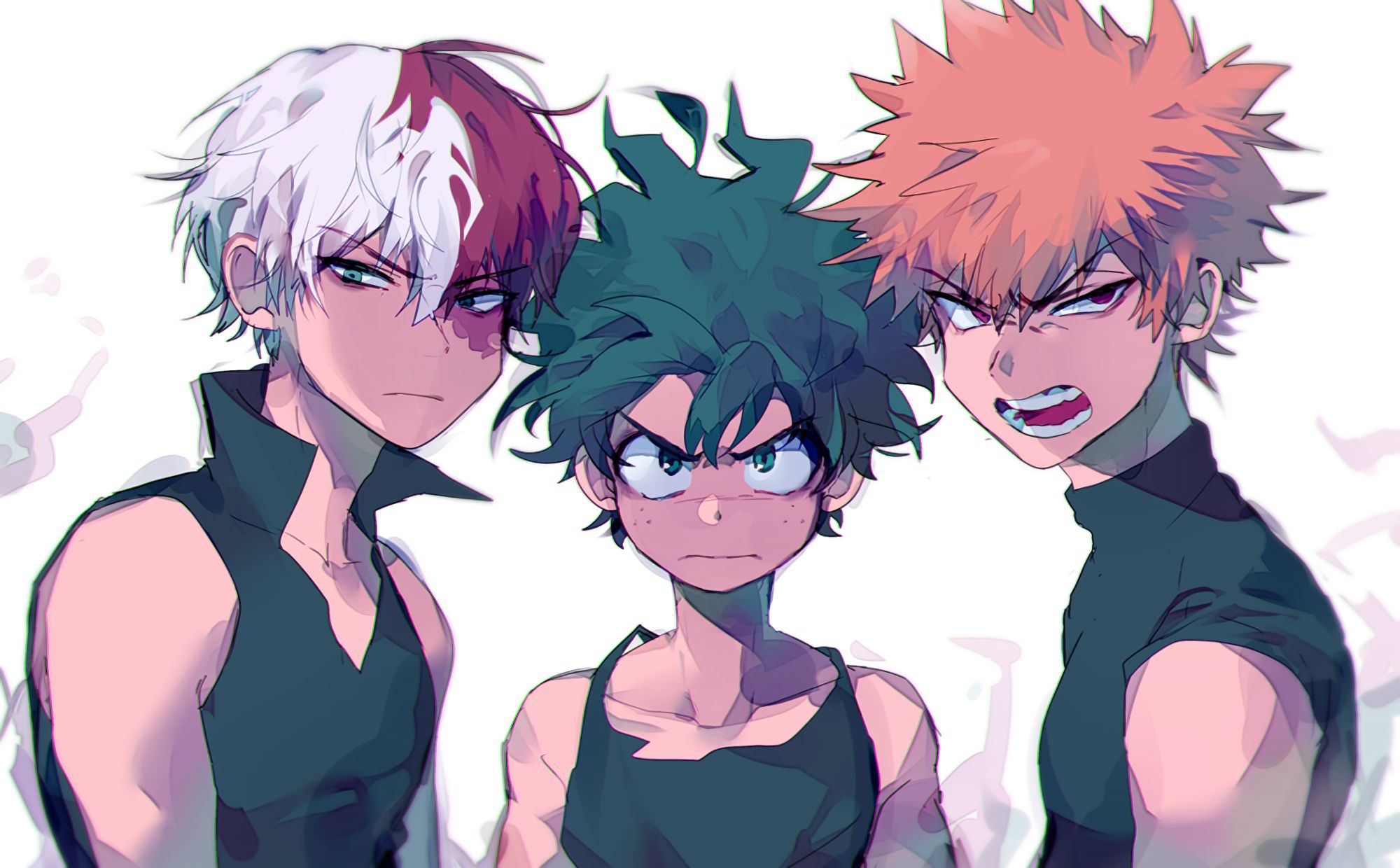 Download mobile wallpaper Anime, Izuku Midoriya, Shoto Todoroki, Katsuki Bakugou, My Hero Academia for free.