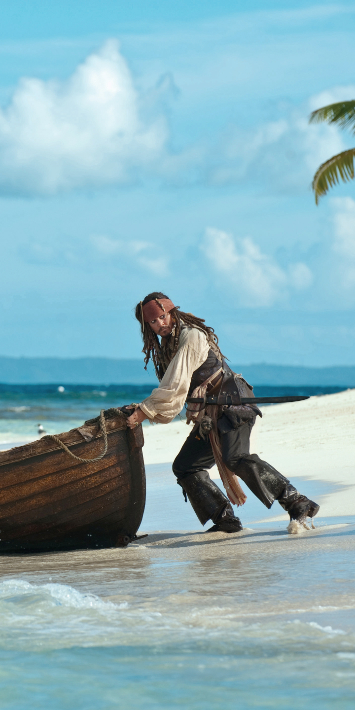 Скачать картинку Кино, Пират, Джек Воробей, Джонни Депп, Пираты Карибского Моря, Пираты Карибского Моря: На Странных Берегах в телефон бесплатно.
