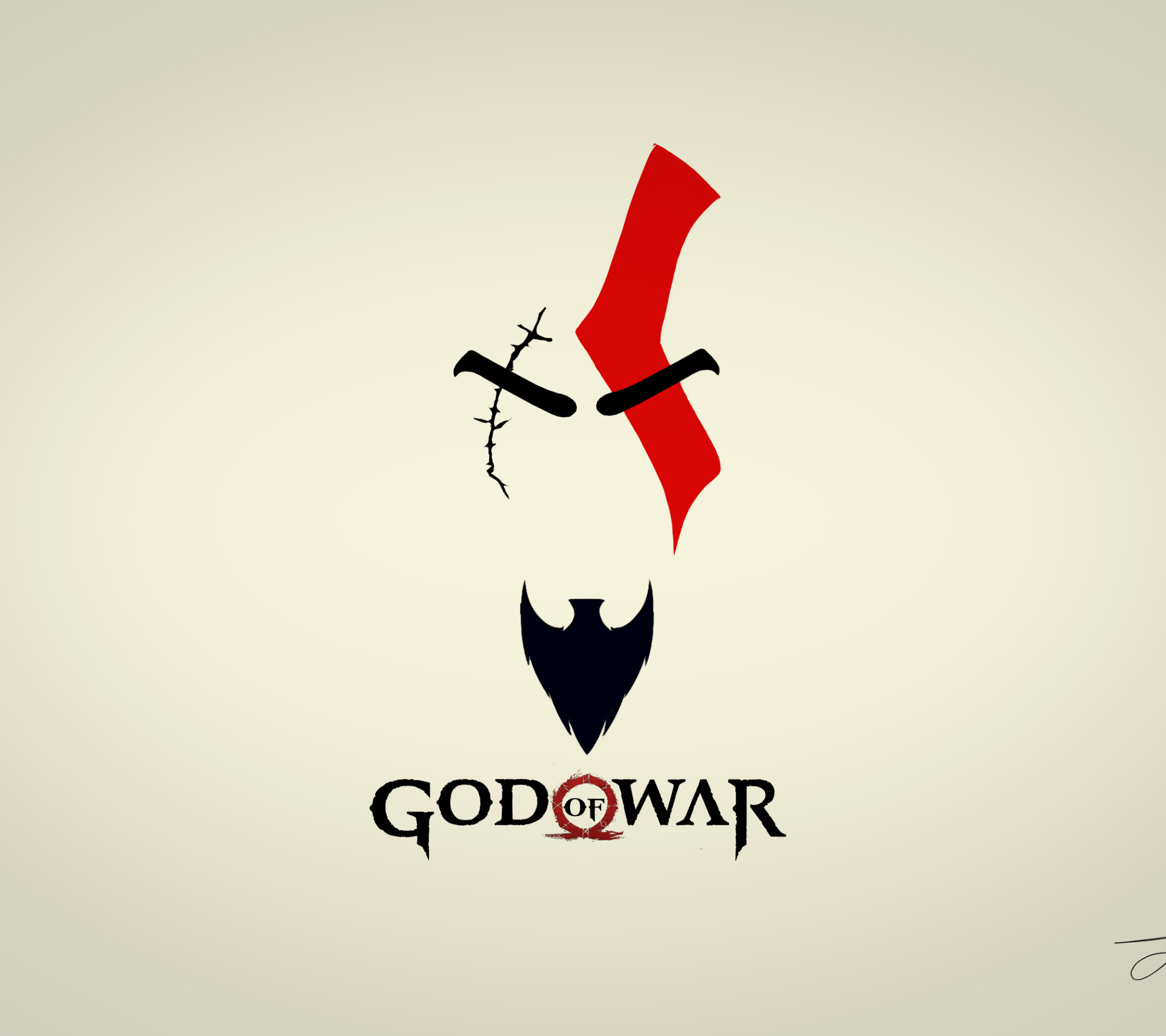 Descarga gratuita de fondo de pantalla para móvil de God Of War, Minimalista, Videojuego.