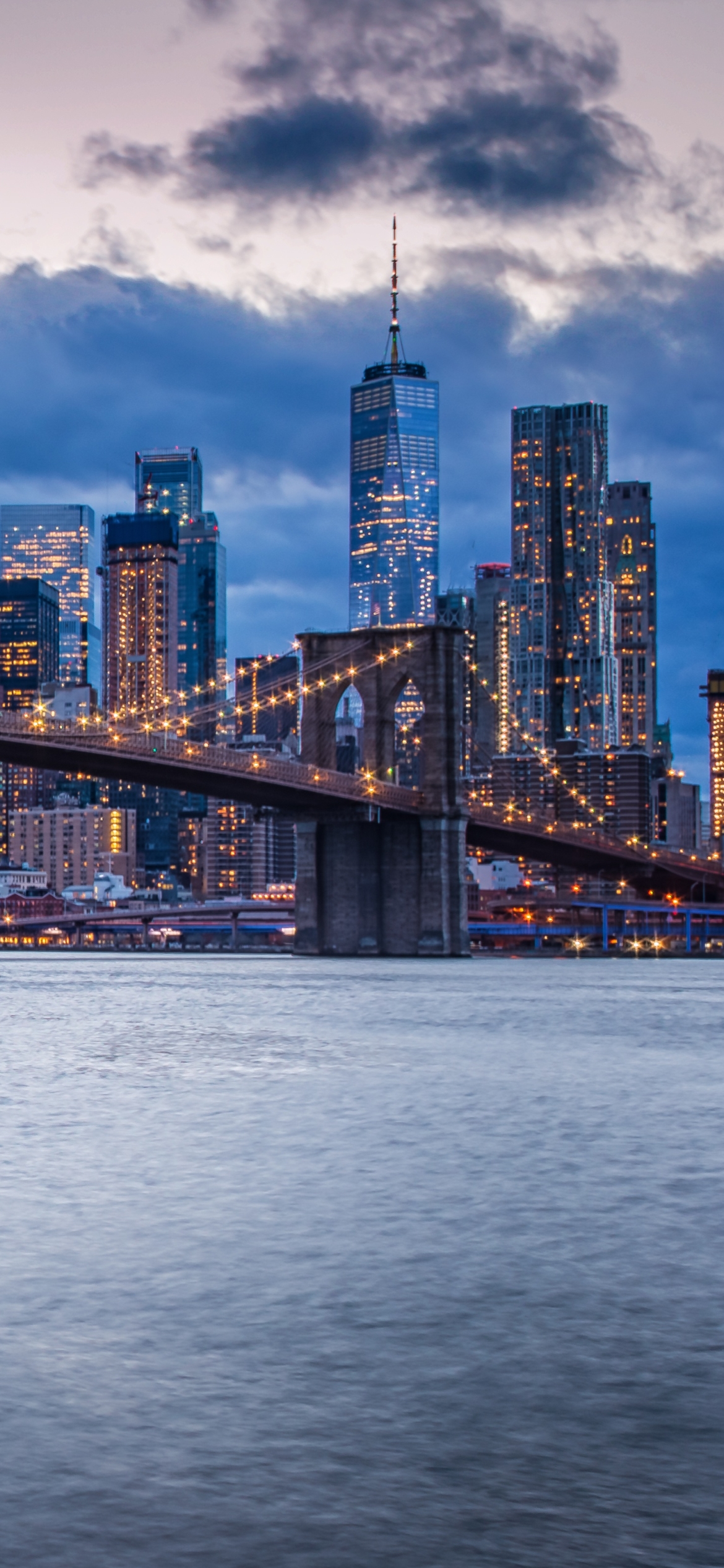 Скачать картинку Мосты, Небоскреб, Мост, Сша, Здание, Нью Йорк, Строительство, Небоскрёб, Бруклинский Мост, Сделано Человеком в телефон бесплатно.