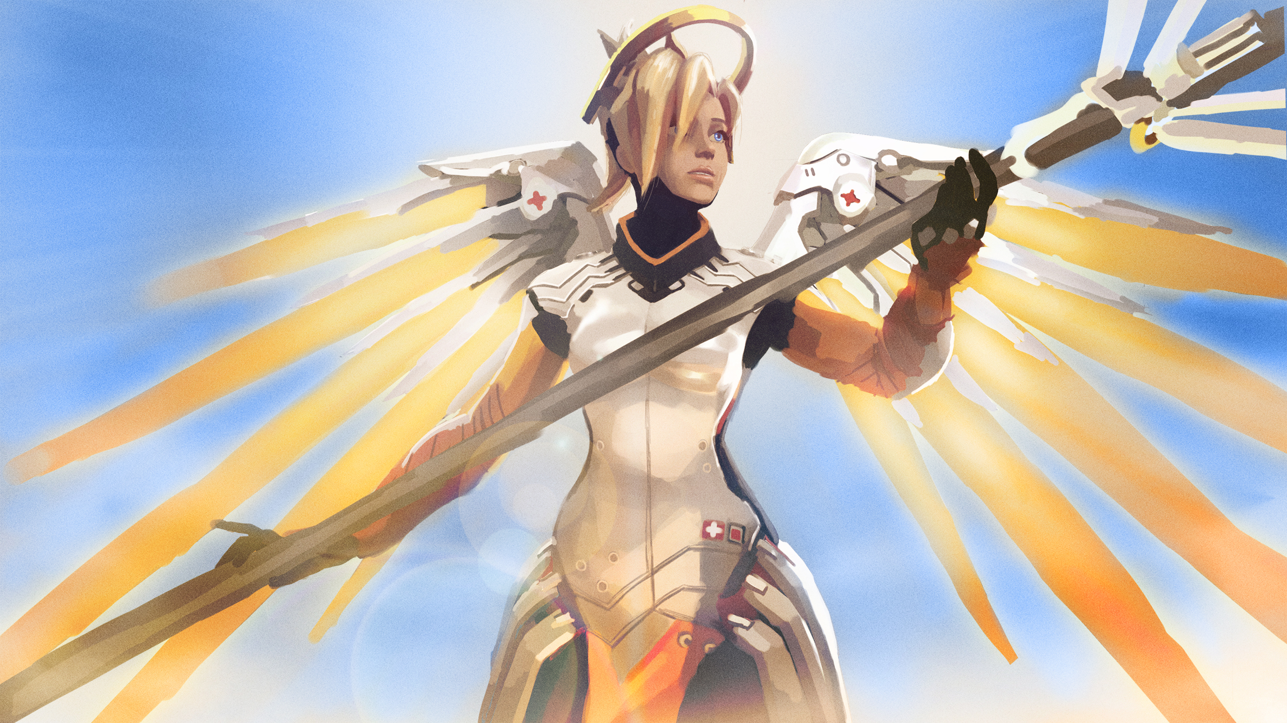 Free download wallpaper Overwatch, Video Game, Mercy (Overwatch) on your PC desktop