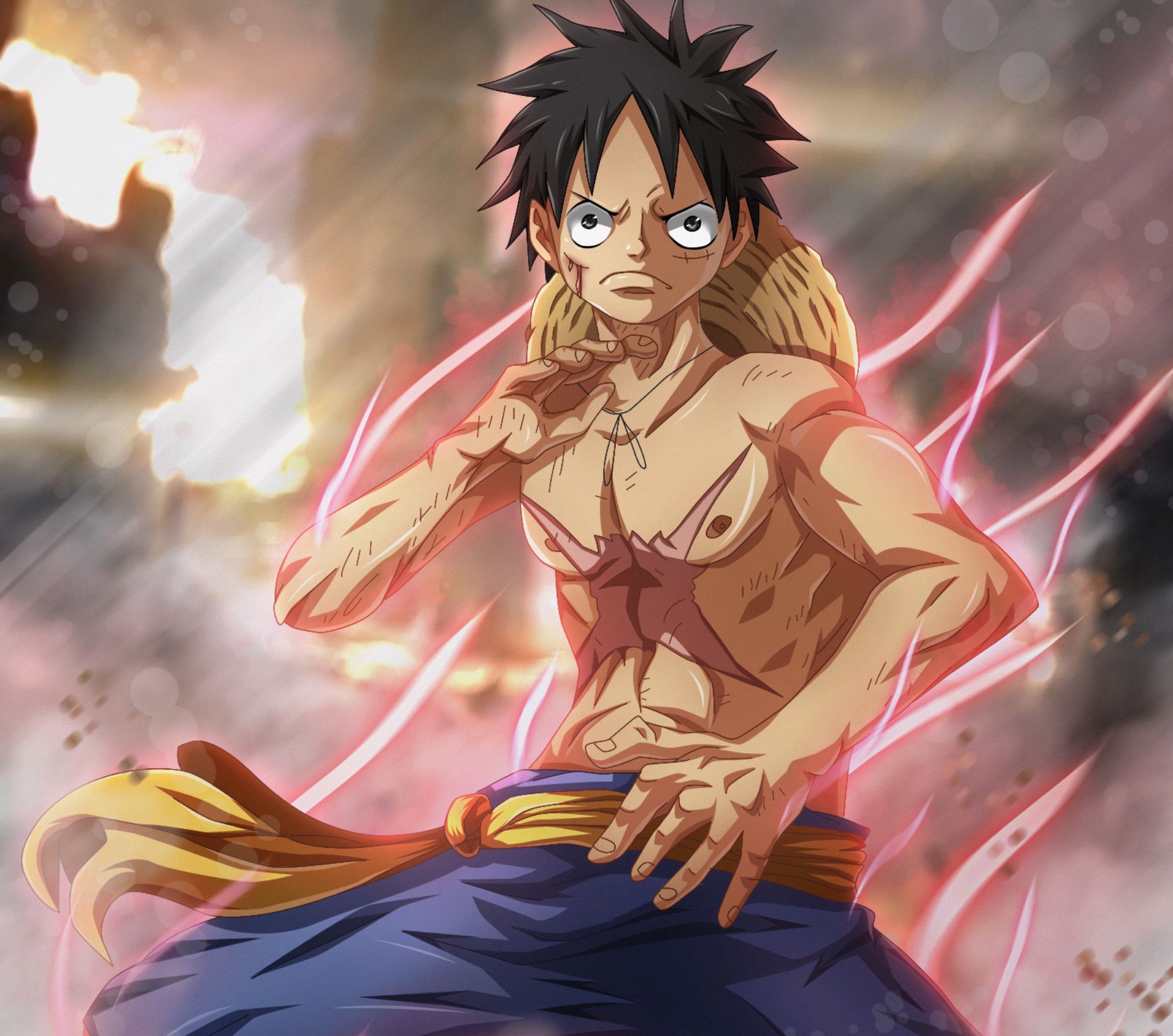 Download mobile wallpaper Anime, One Piece, Scar, Monkey D Luffy for free.