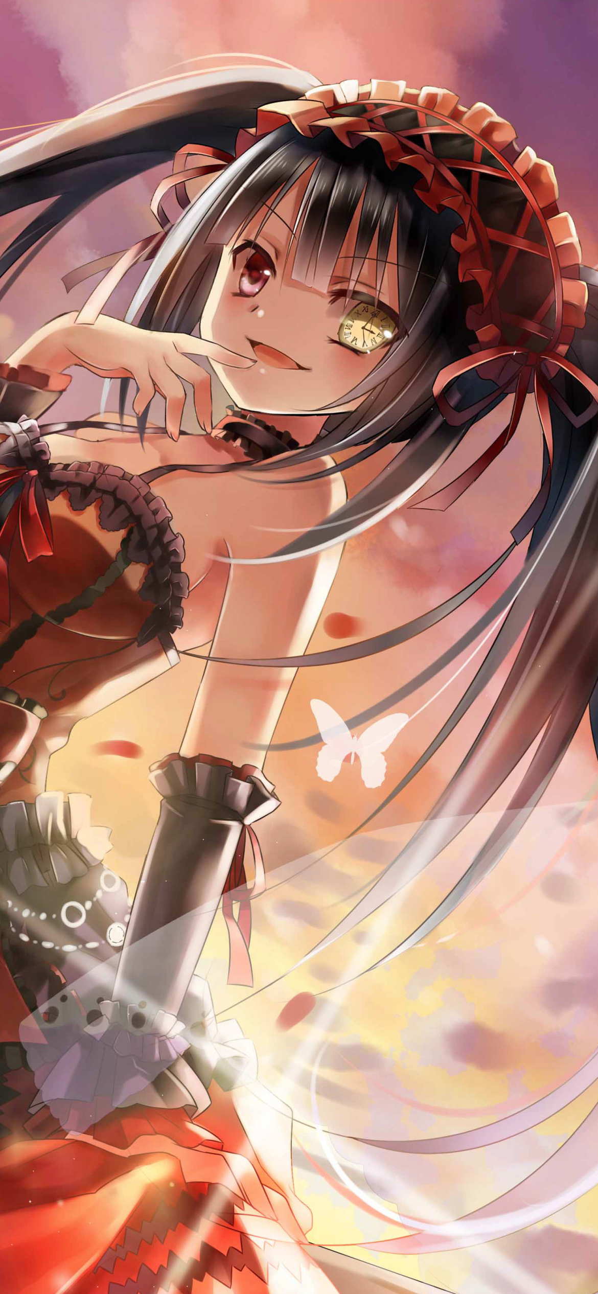 Handy-Wallpaper Animes, Datum A Live, Kurumi Tokisaki kostenlos herunterladen.