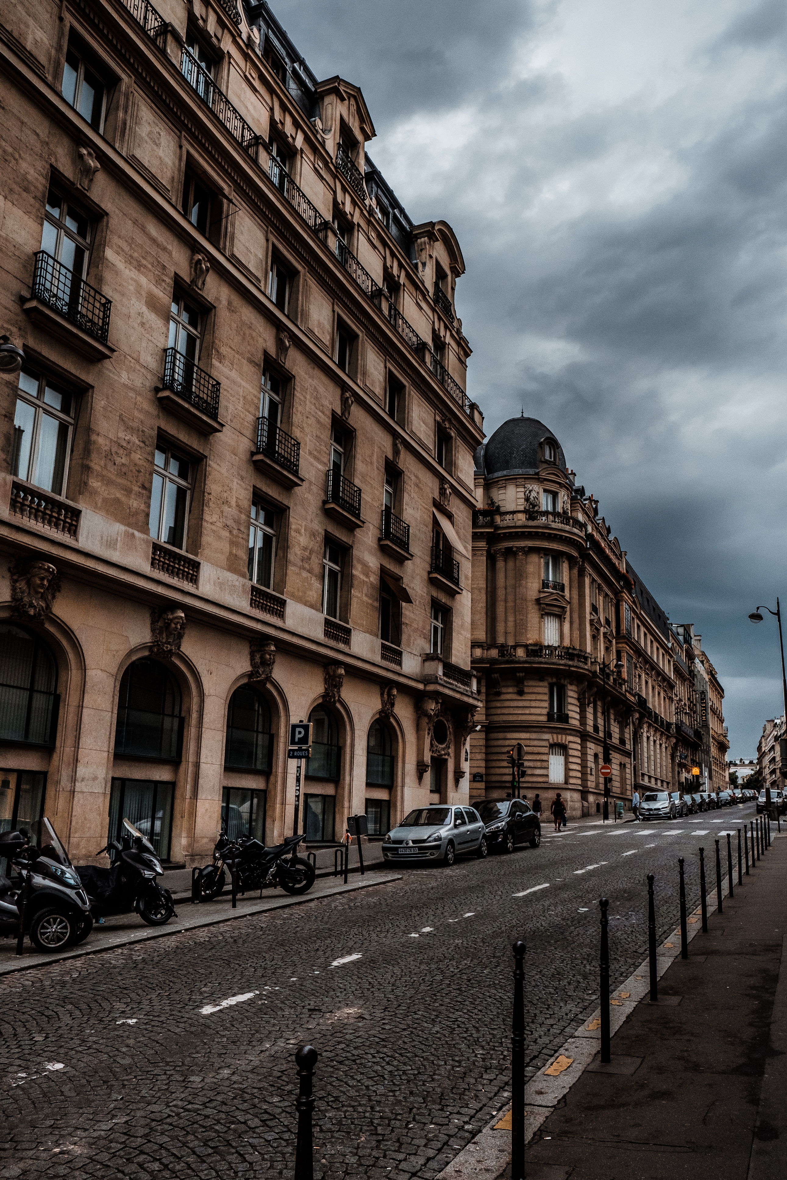 street, architecture, france, paris, cities, motorcycles, cars, city, building