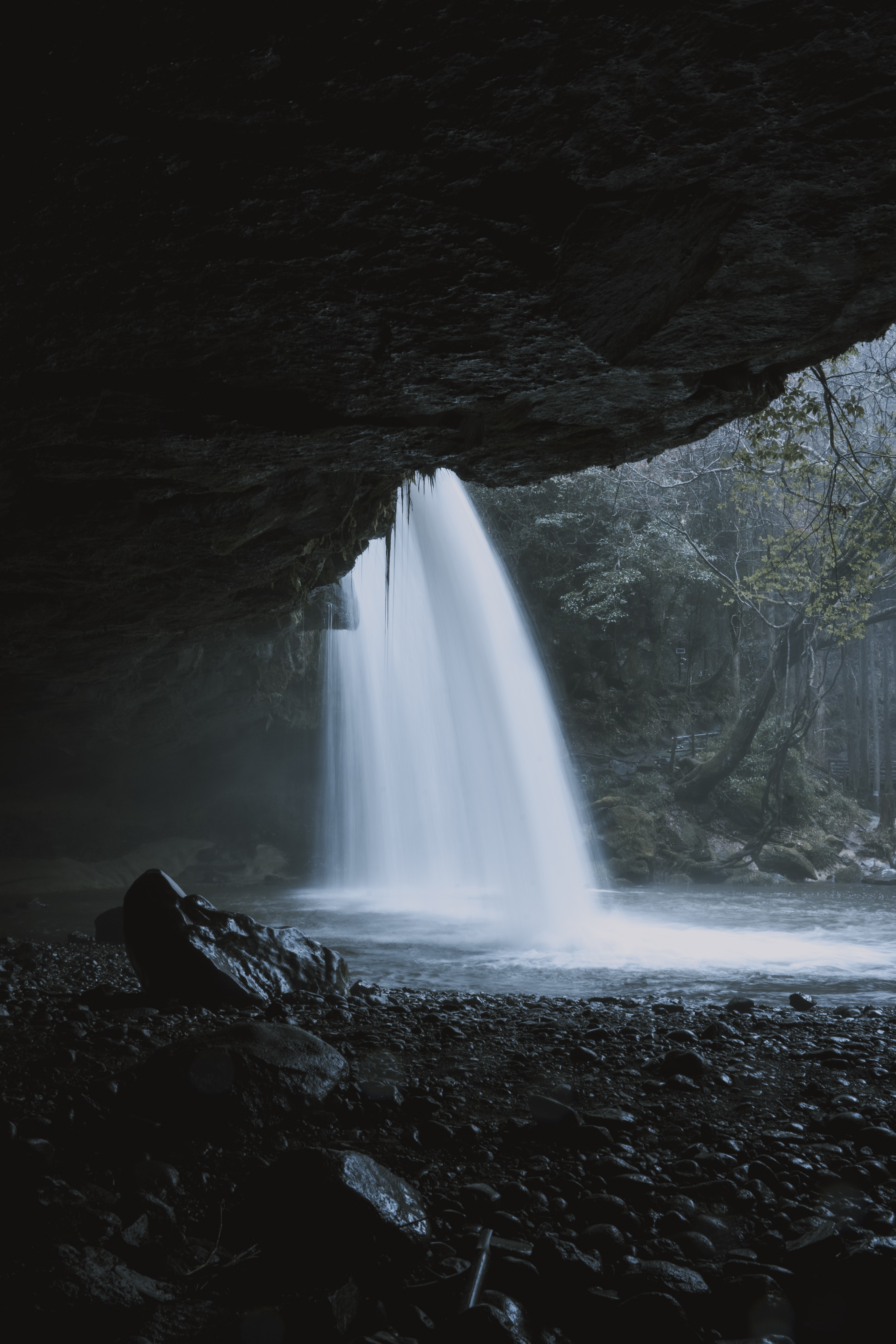 Free download wallpaper Stones, Rock, Waterfall, Nature, Water on your PC desktop