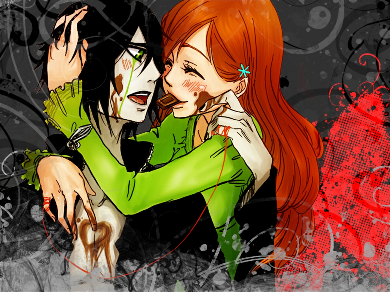 Free download wallpaper Anime, Bleach, Orihime Inoue, Ulquiorra Cifer on your PC desktop