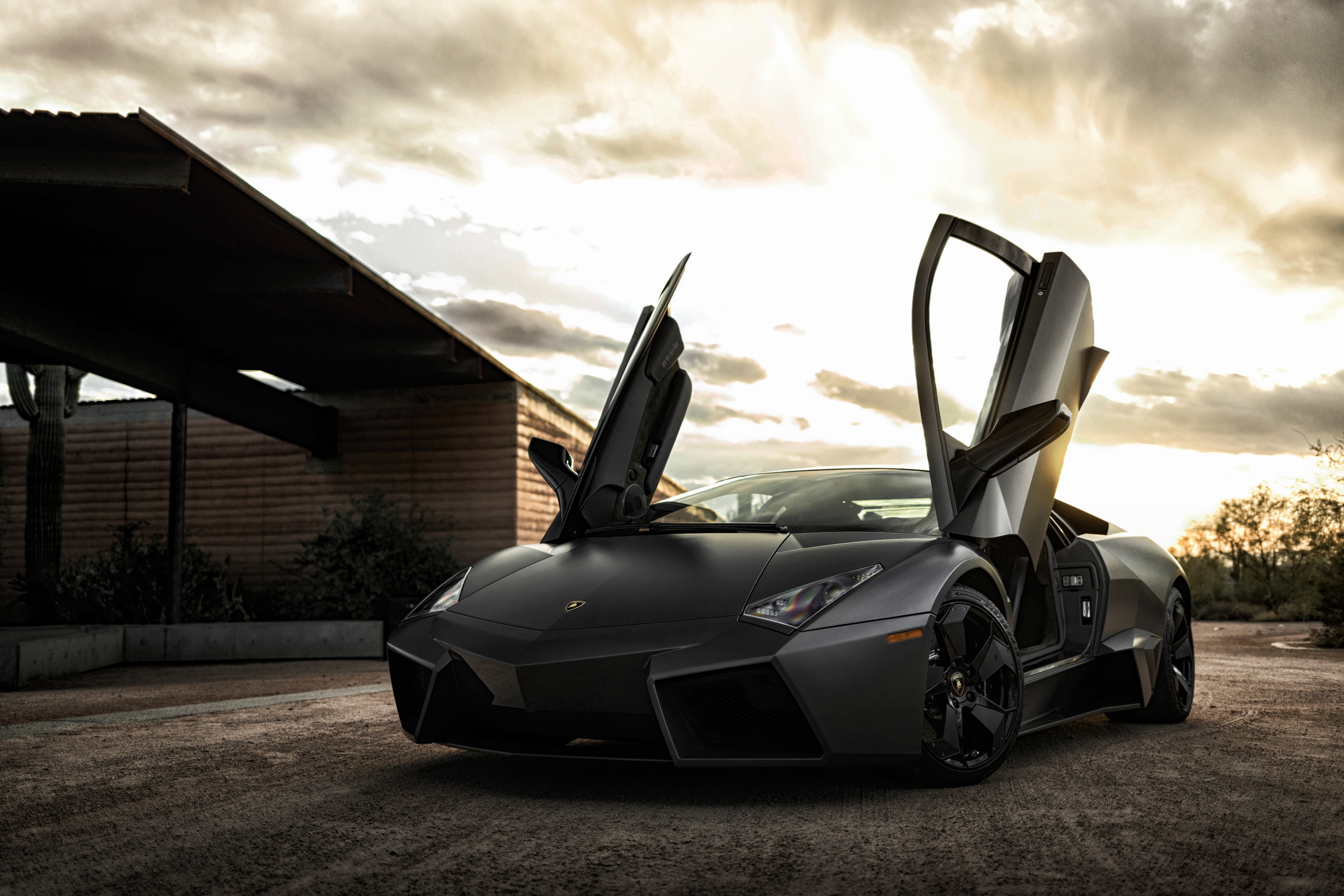 Laden Sie das Lamborghini, Autos, Supersportwagen, Fahrzeuge, Schwarzes Auto, Lamborghini Reventón-Bild kostenlos auf Ihren PC-Desktop herunter