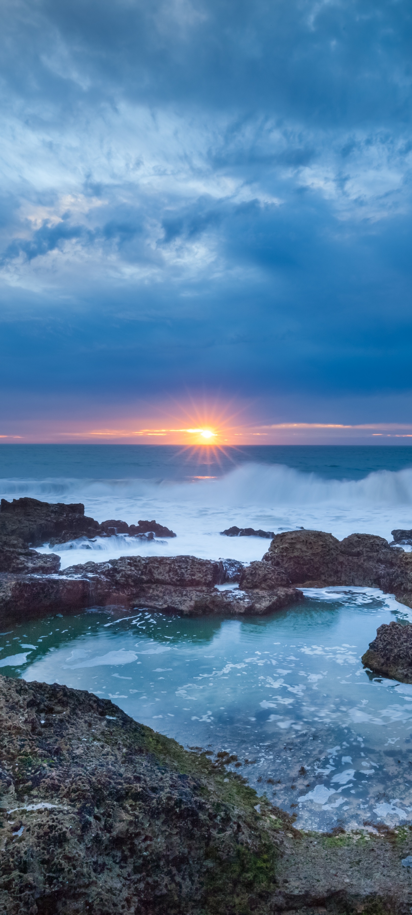 Descarga gratuita de fondo de pantalla para móvil de Horizonte, Océano, Atardecer, Tierra/naturaleza, Puesta De Sol.